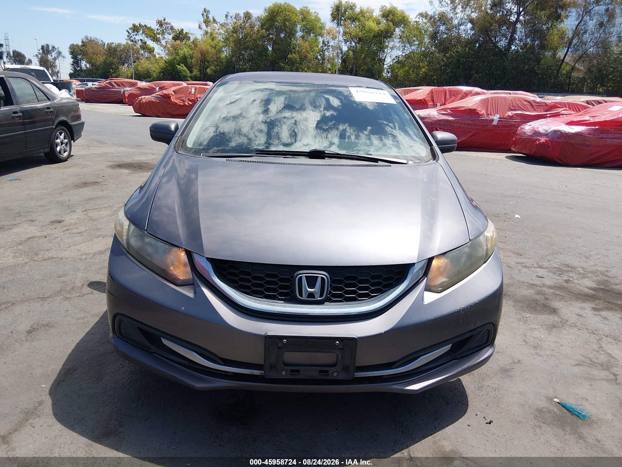 2015 Honda Civic Lx Gray vin: 19XFB2F5XFE294901
