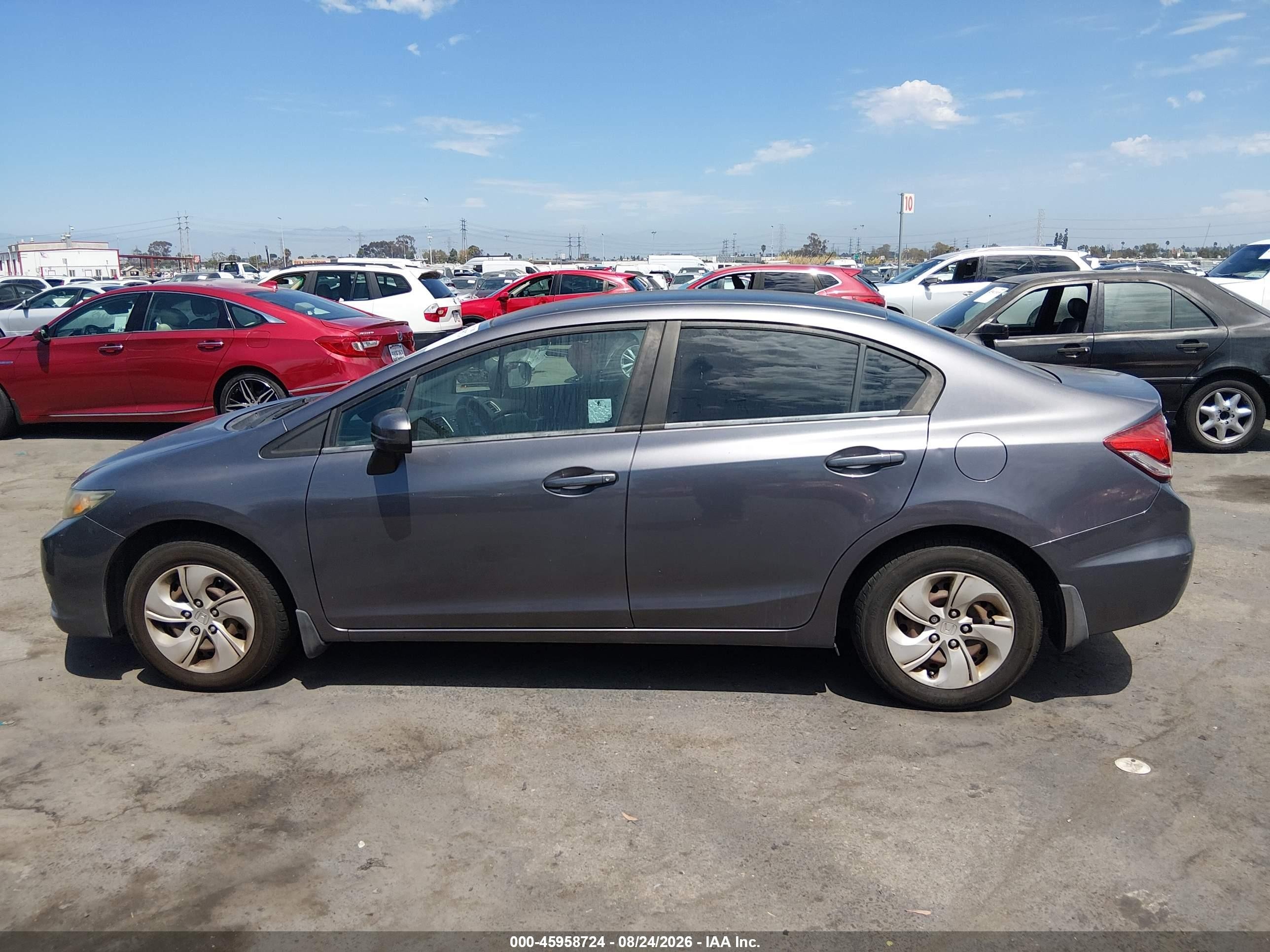 2015 Honda Civic Lx Gray vin: 19XFB2F5XFE294901