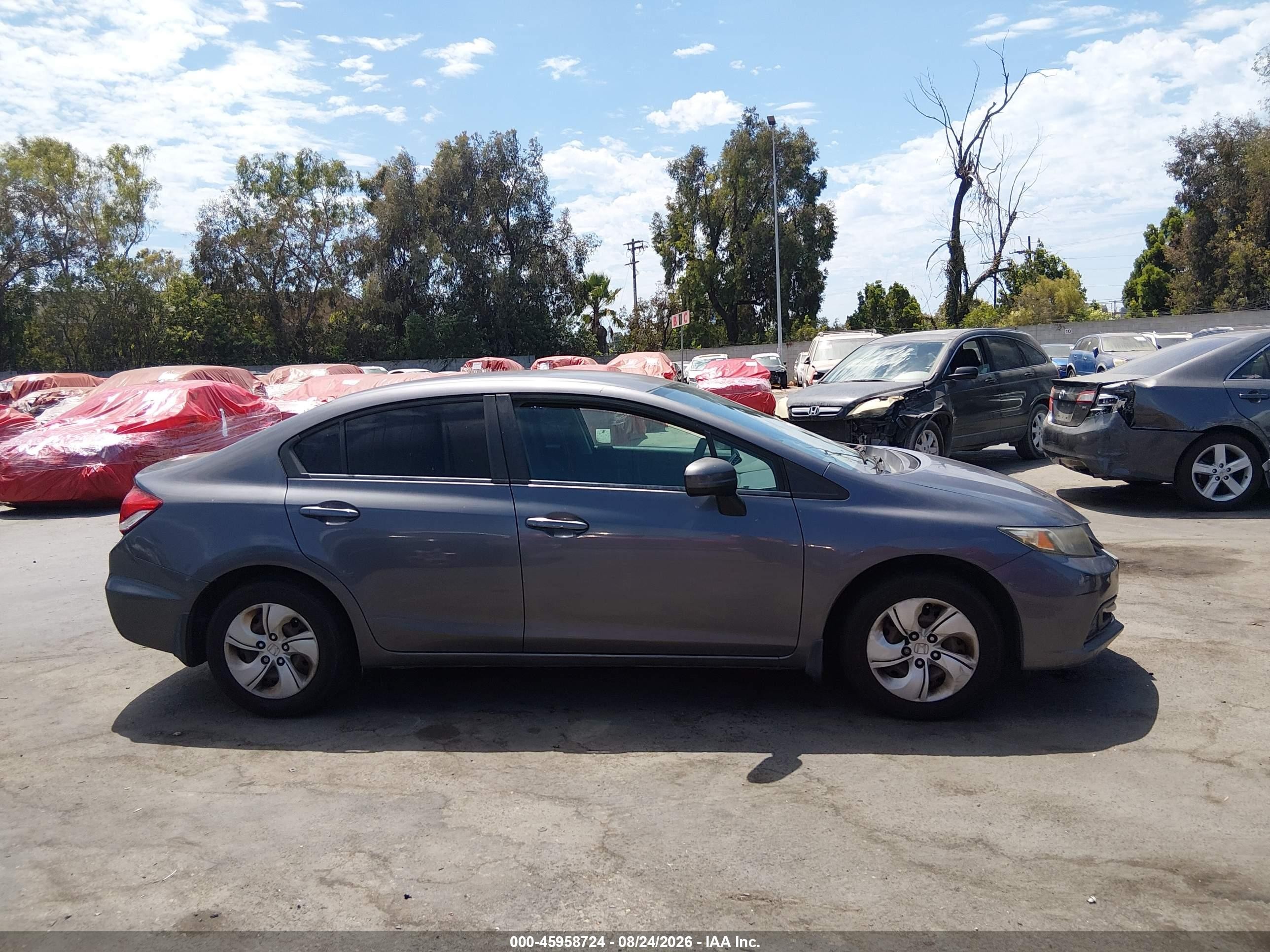 2015 Honda Civic Lx Gray vin: 19XFB2F5XFE294901