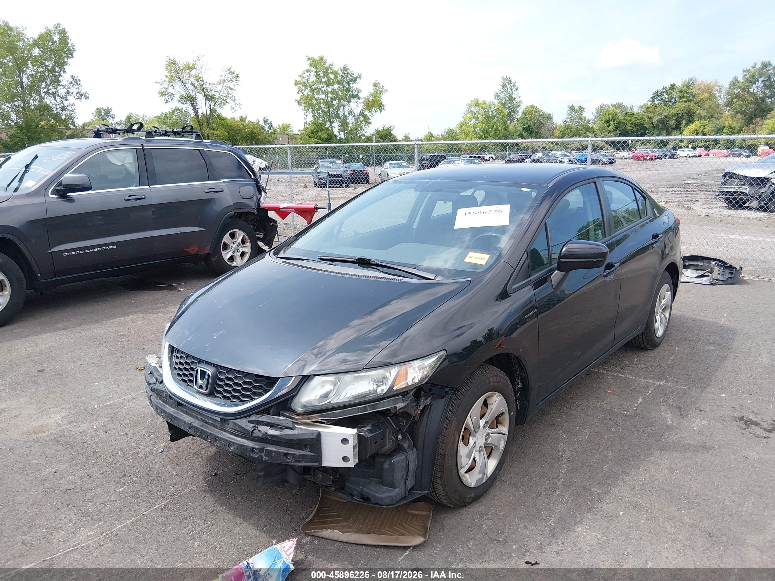 2015 Honda Civic Lx Black vin: 19XFB2F5XFE298351