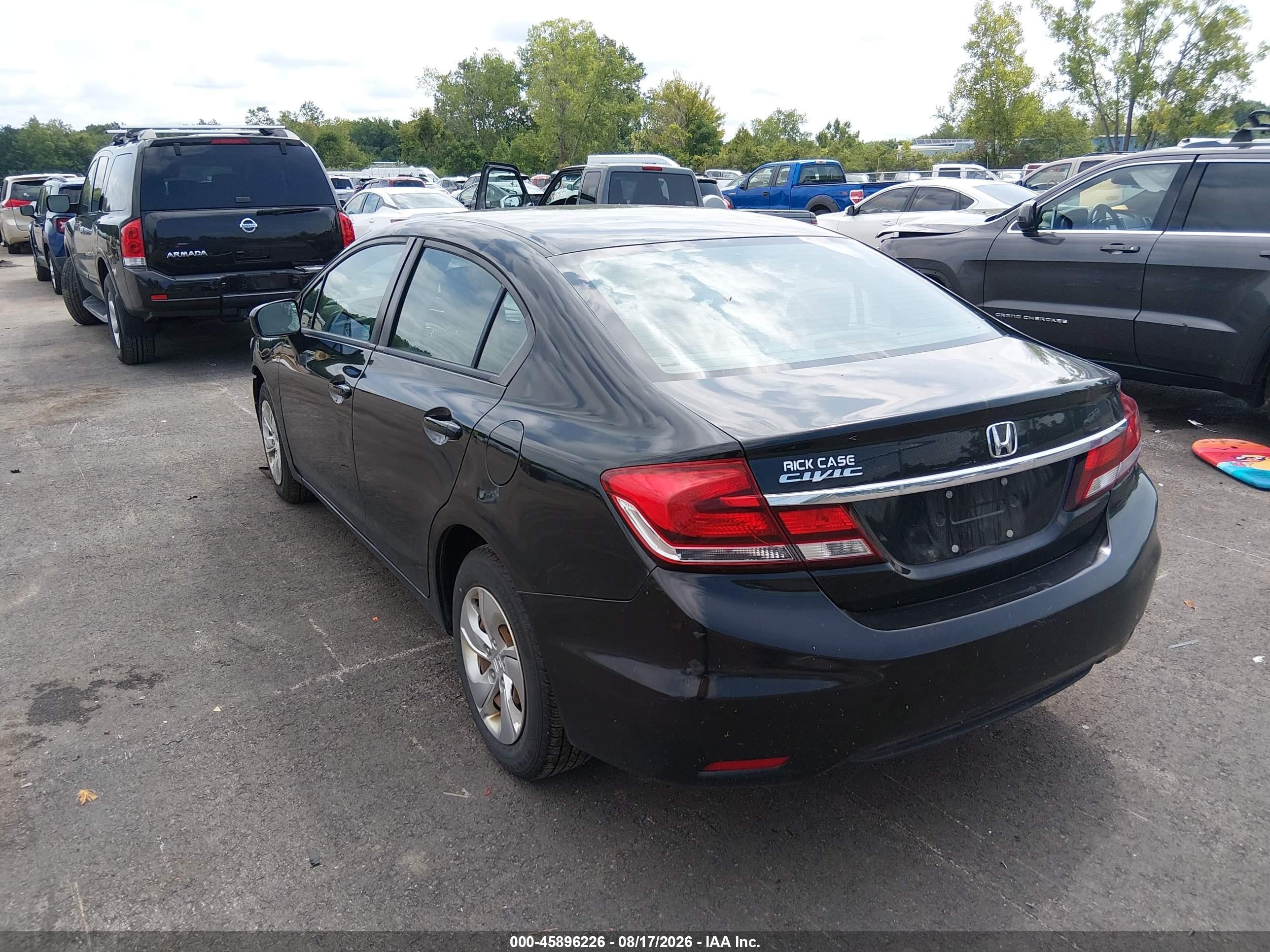 2015 Honda Civic Lx Black vin: 19XFB2F5XFE298351