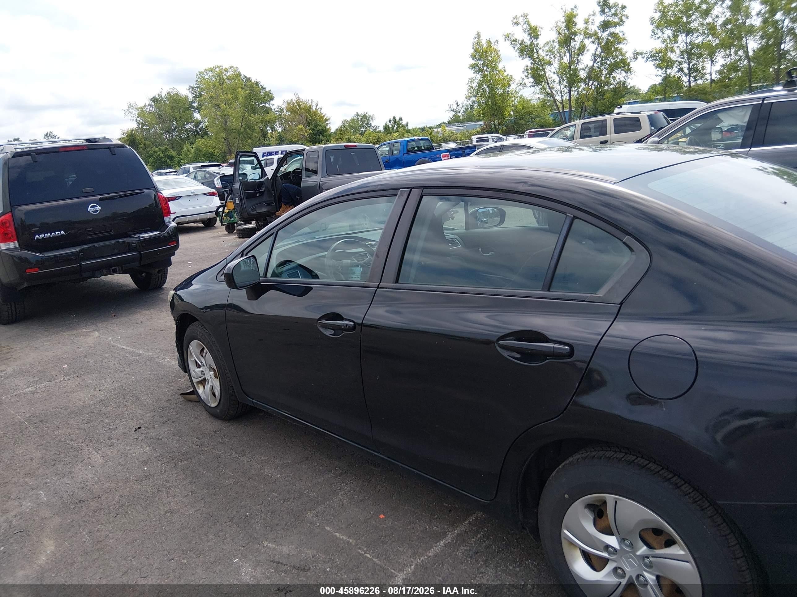 2015 Honda Civic Lx Black vin: 19XFB2F5XFE298351