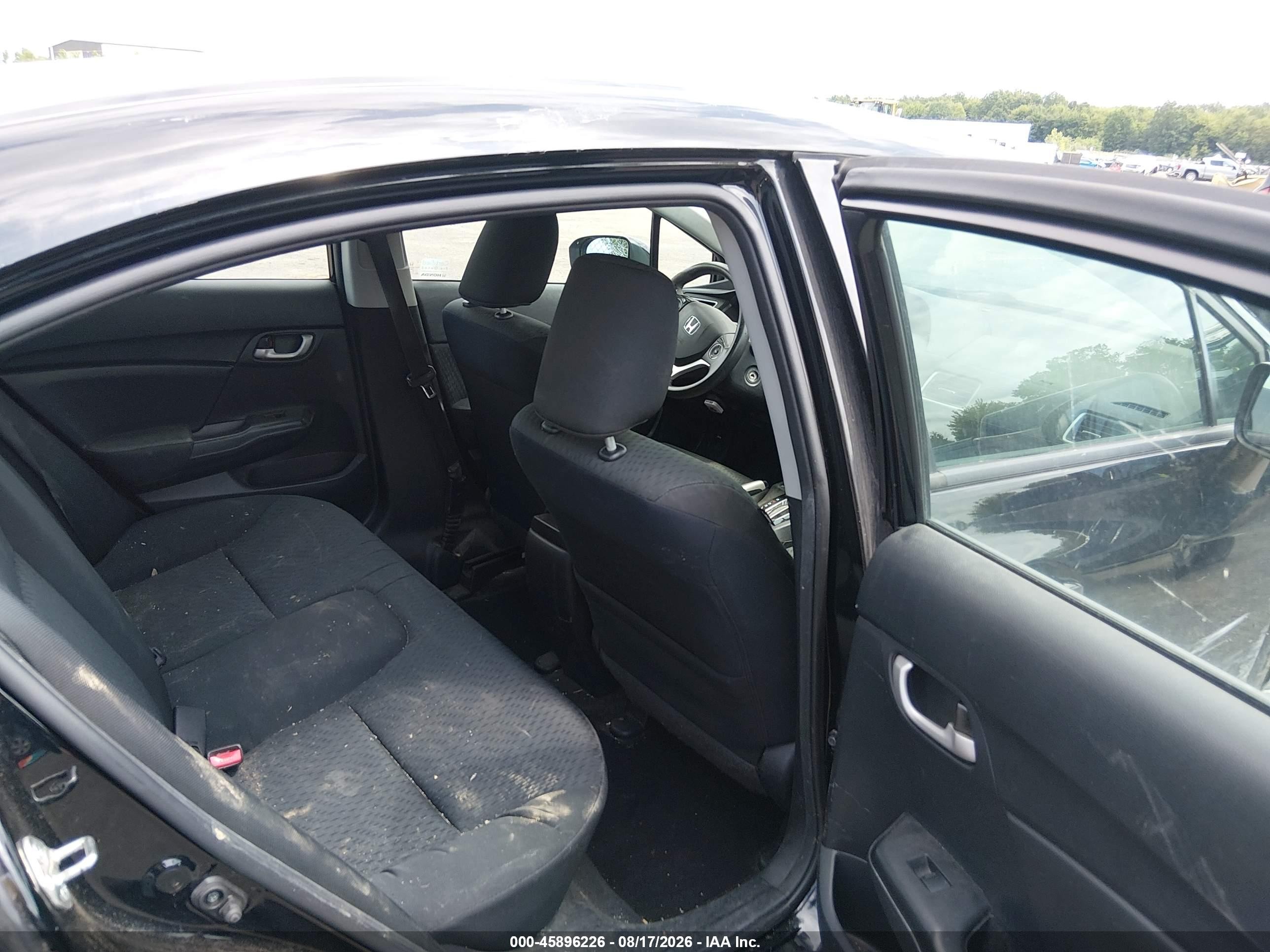 2015 Honda Civic Lx Black vin: 19XFB2F5XFE298351