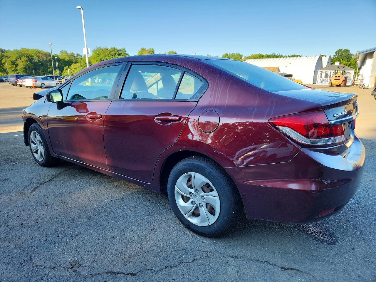 2015 Honda Civic Lx Burgundy vin: 19XFB2F5XFE700711