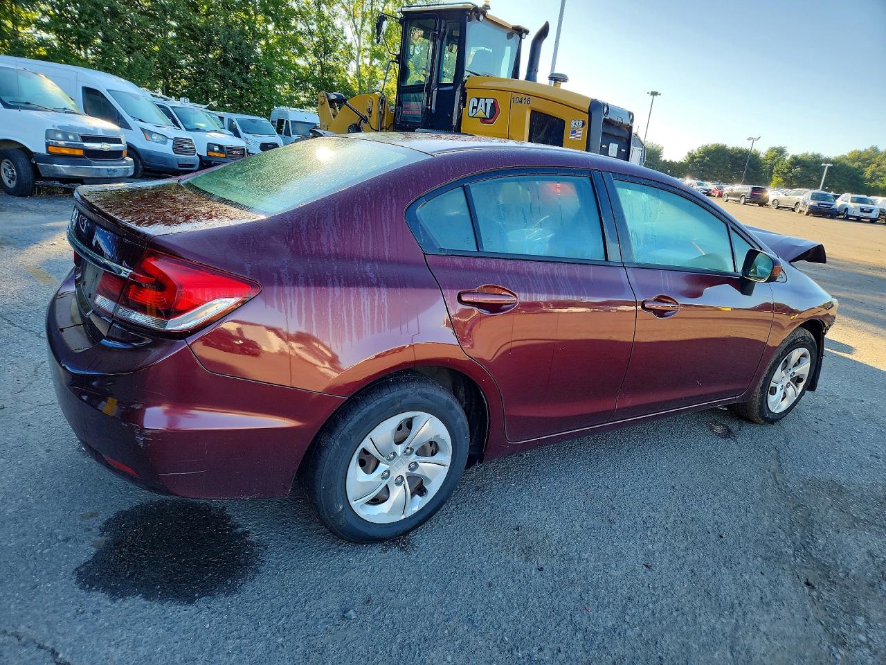 2015 Honda Civic Lx Burgundy vin: 19XFB2F5XFE700711