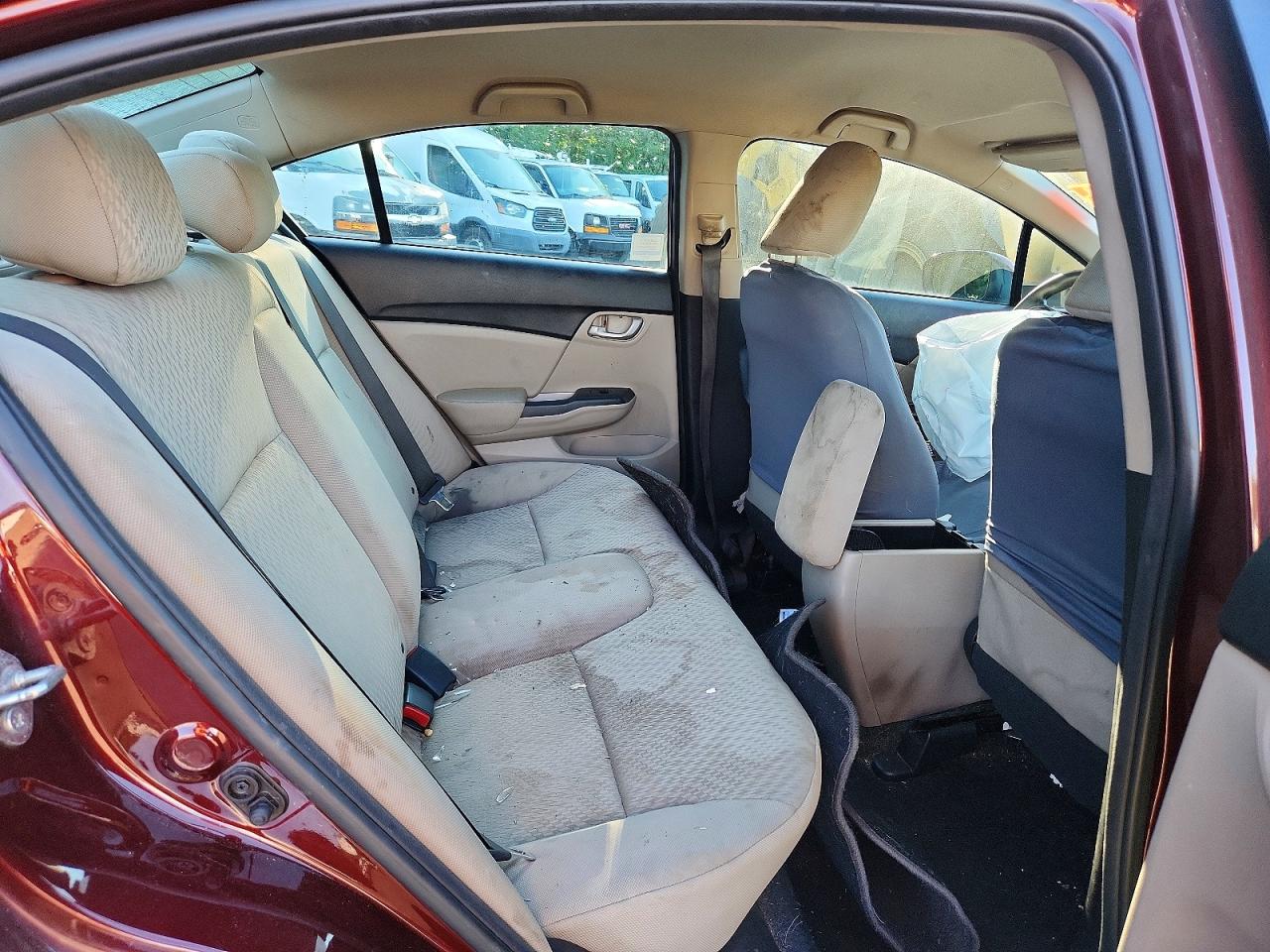 2015 Honda Civic Lx Burgundy vin: 19XFB2F5XFE700711