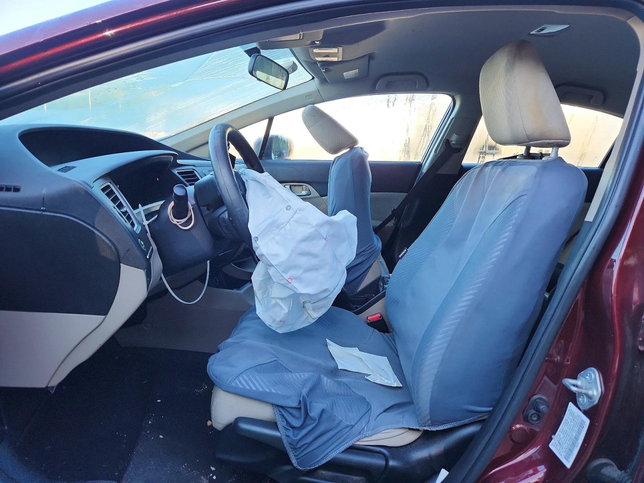 2015 Honda Civic Lx Burgundy vin: 19XFB2F5XFE700711