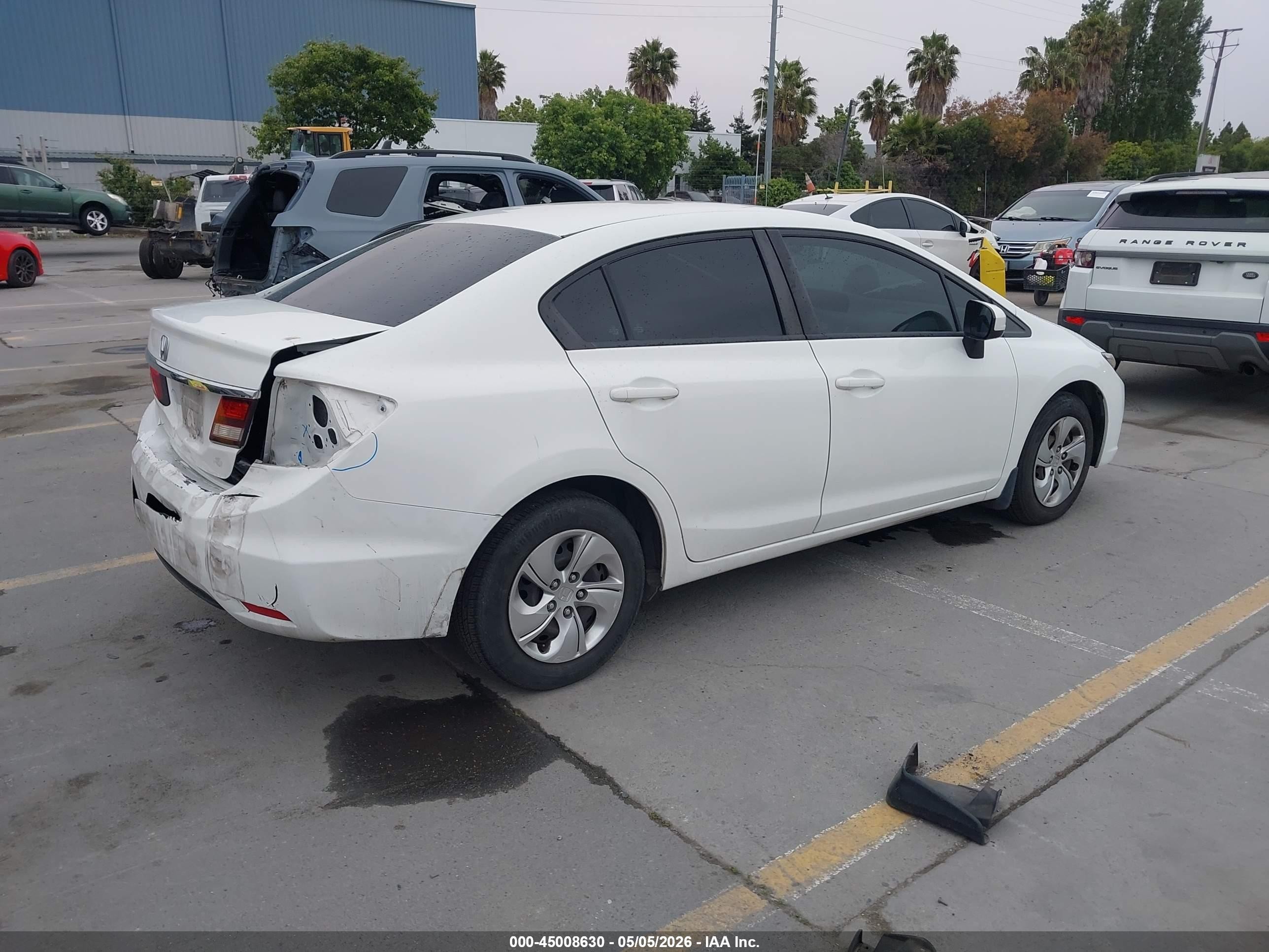 2015 Honda Civic Lx White vin: 19XFB2F5XFE702944