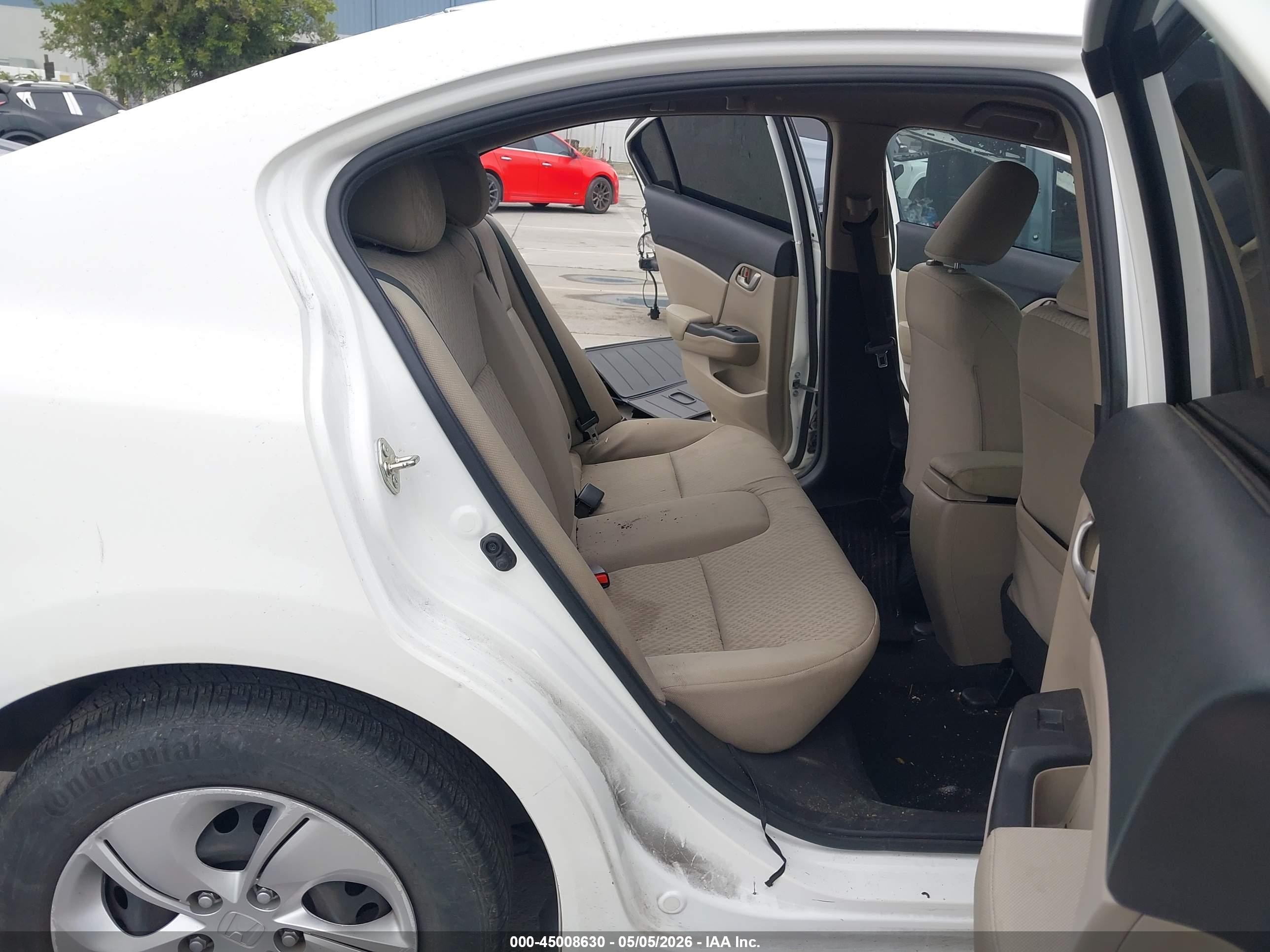 2015 Honda Civic Lx White vin: 19XFB2F5XFE702944