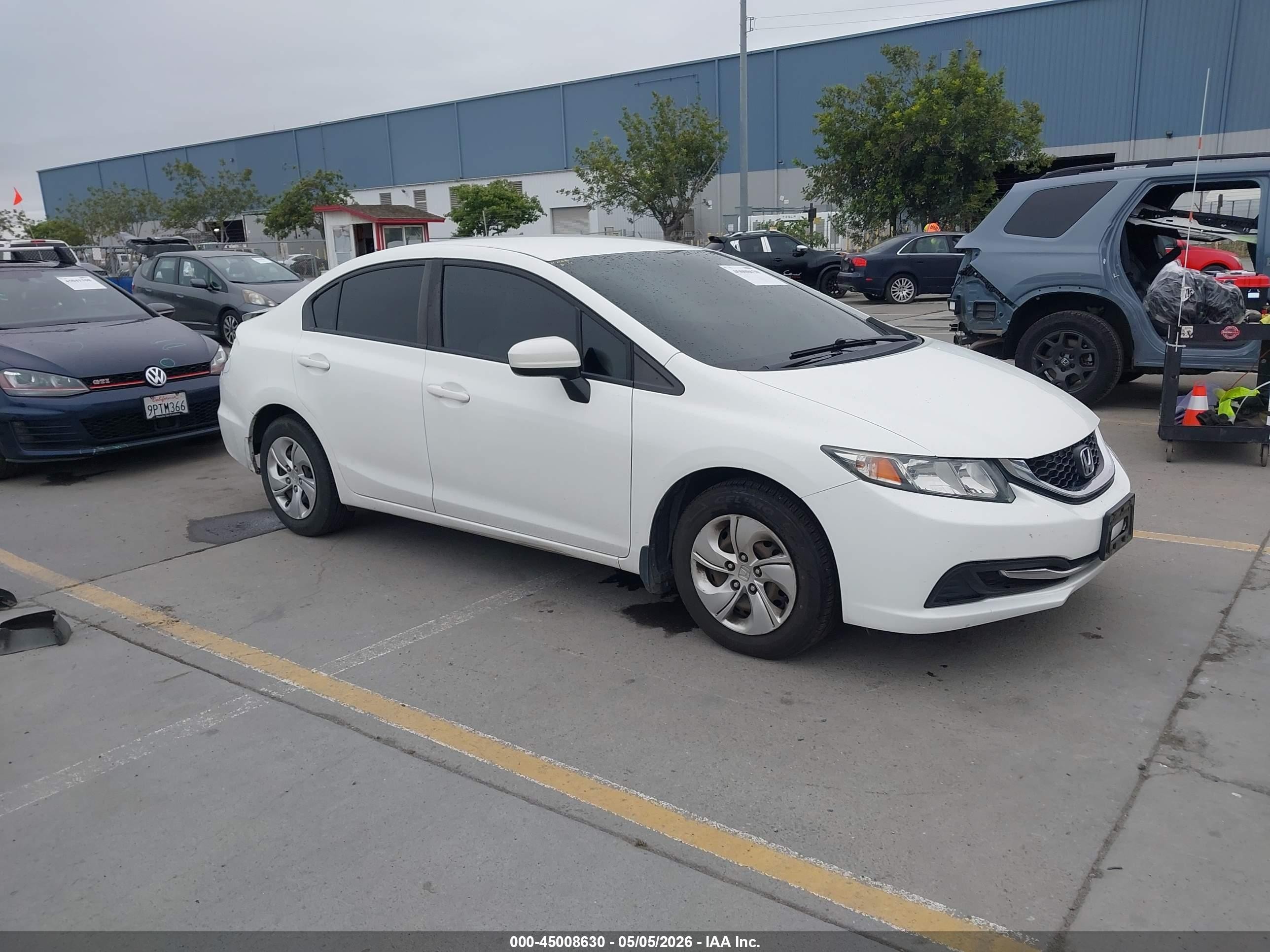 2015 Honda Civic Lx White vin: 19XFB2F5XFE702944