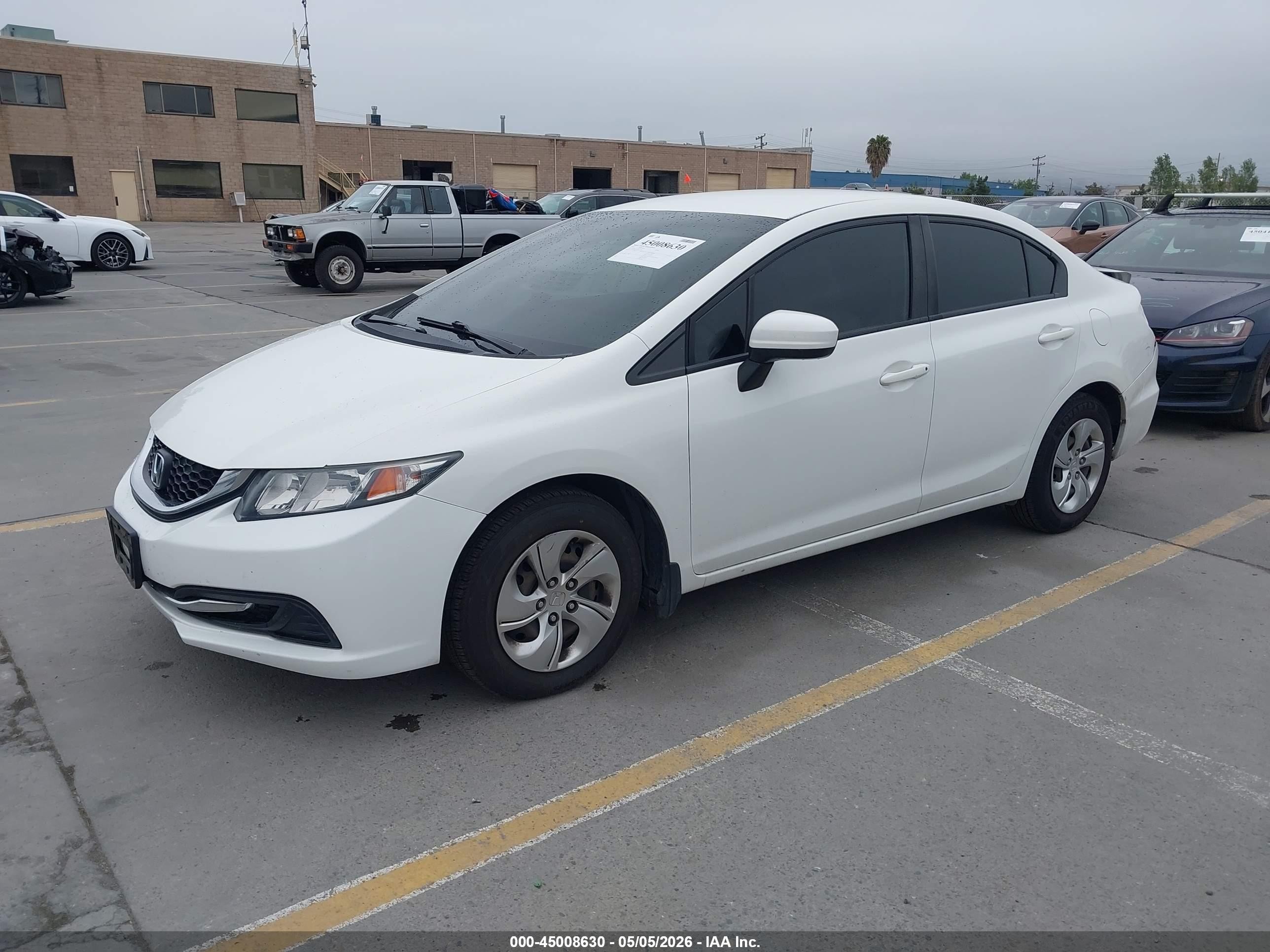2015 Honda Civic Lx White vin: 19XFB2F5XFE702944