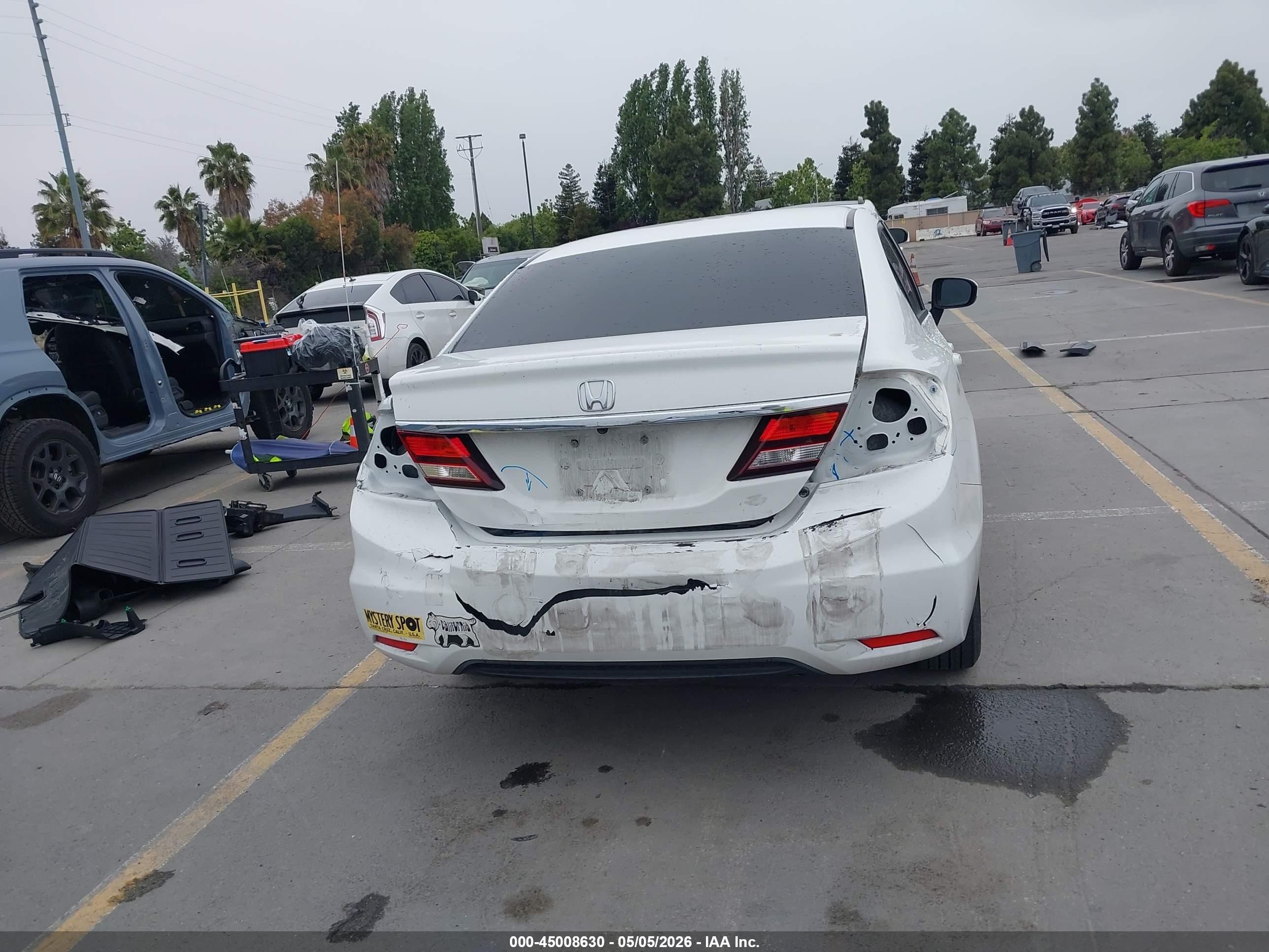 2015 Honda Civic Lx White vin: 19XFB2F5XFE702944