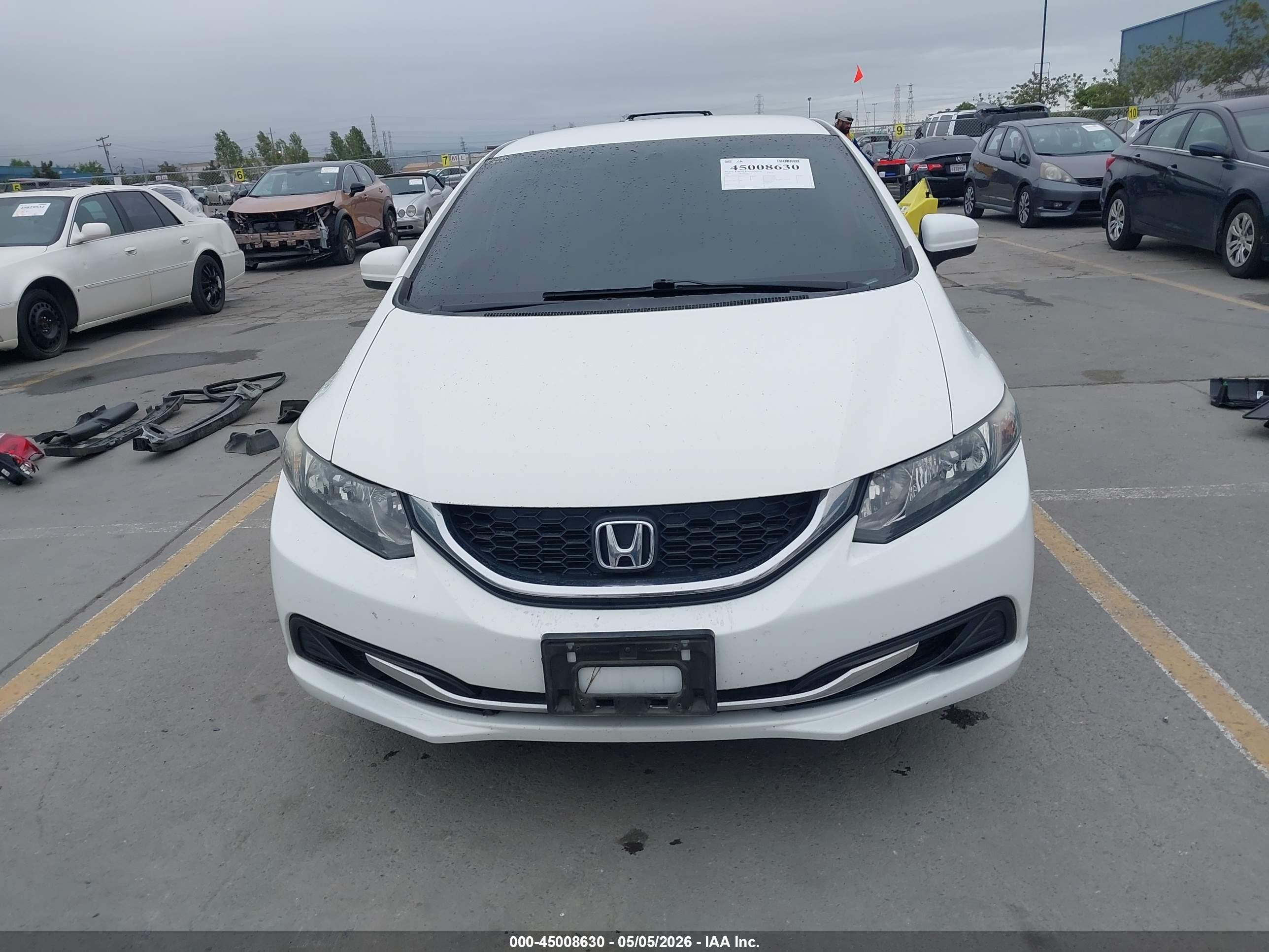 2015 Honda Civic Lx White vin: 19XFB2F5XFE702944