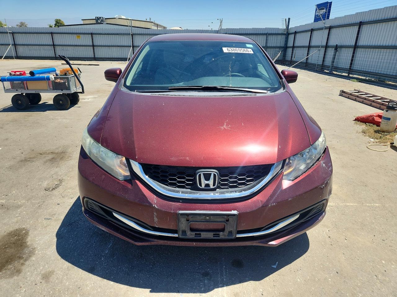 2015 Honda Civic Lx Бордовый vin: 19XFB2F5XFE704029