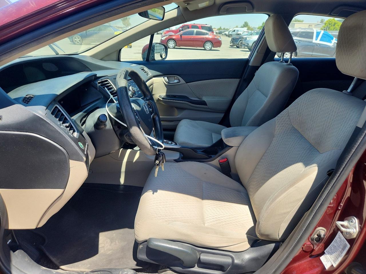 2015 Honda Civic Lx Бордовый vin: 19XFB2F5XFE704029