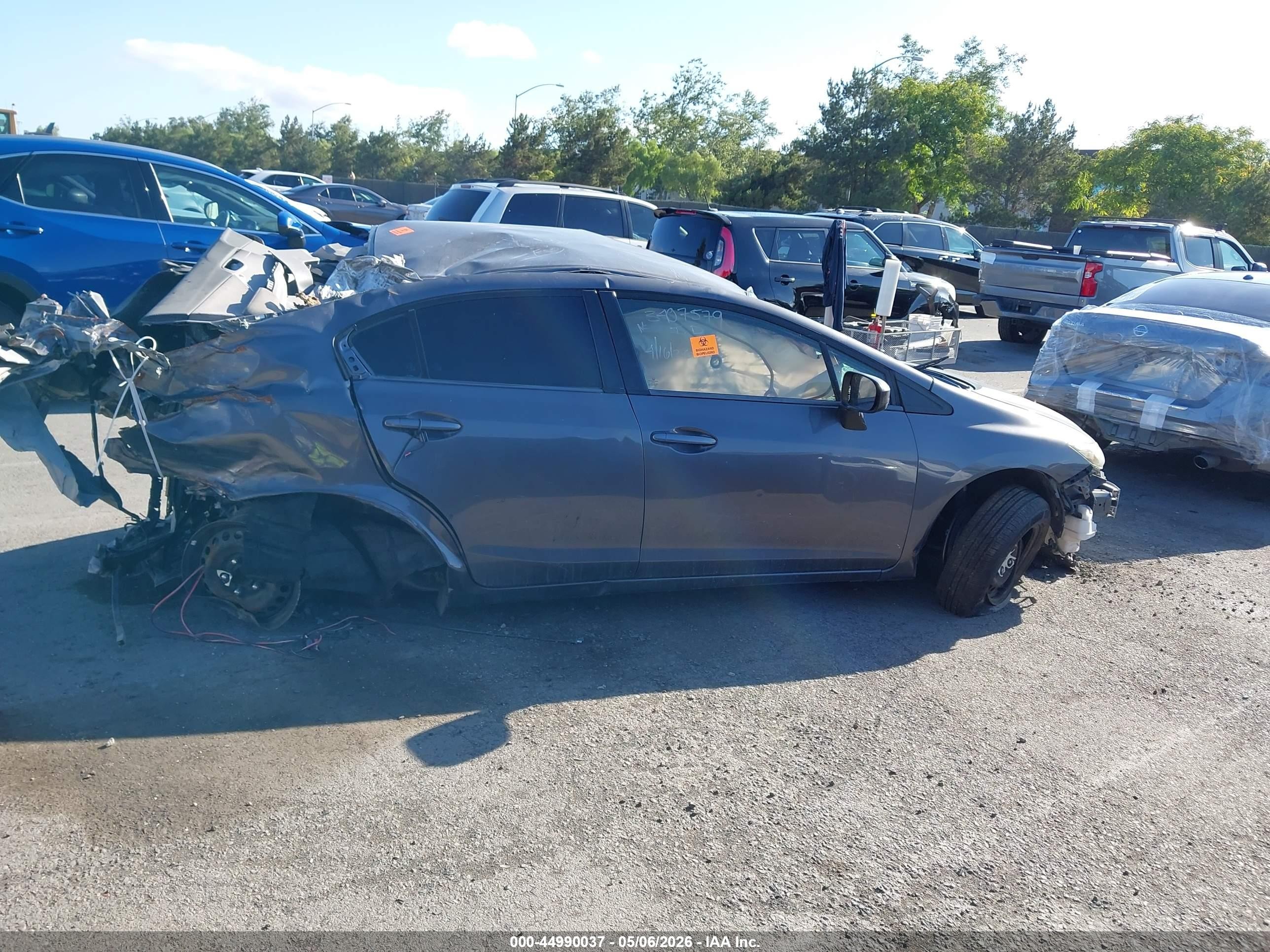 2015 Honda Civic Lx Серый vin: 19XFB2F5XFE706007