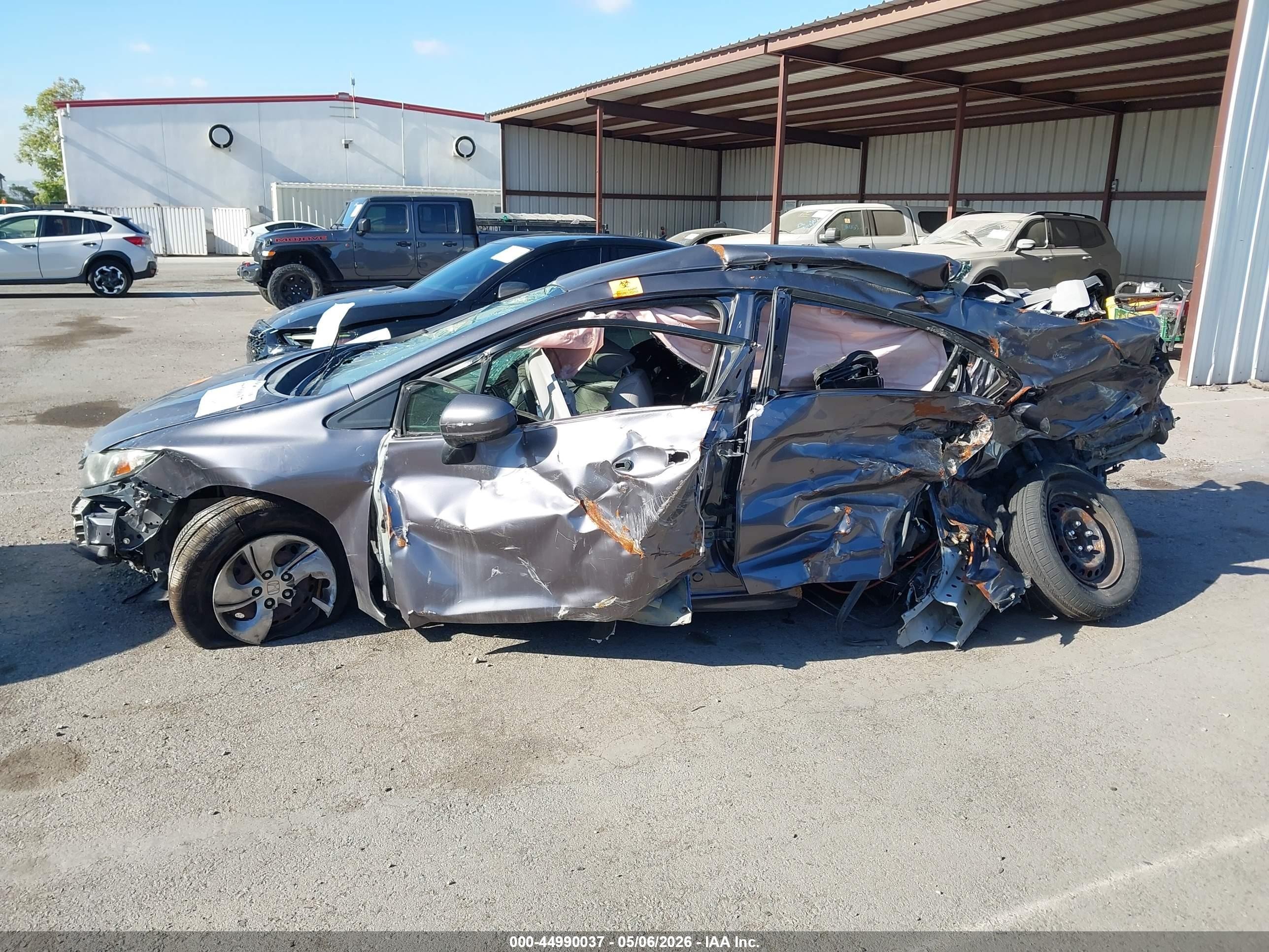 2015 Honda Civic Lx Серый vin: 19XFB2F5XFE706007