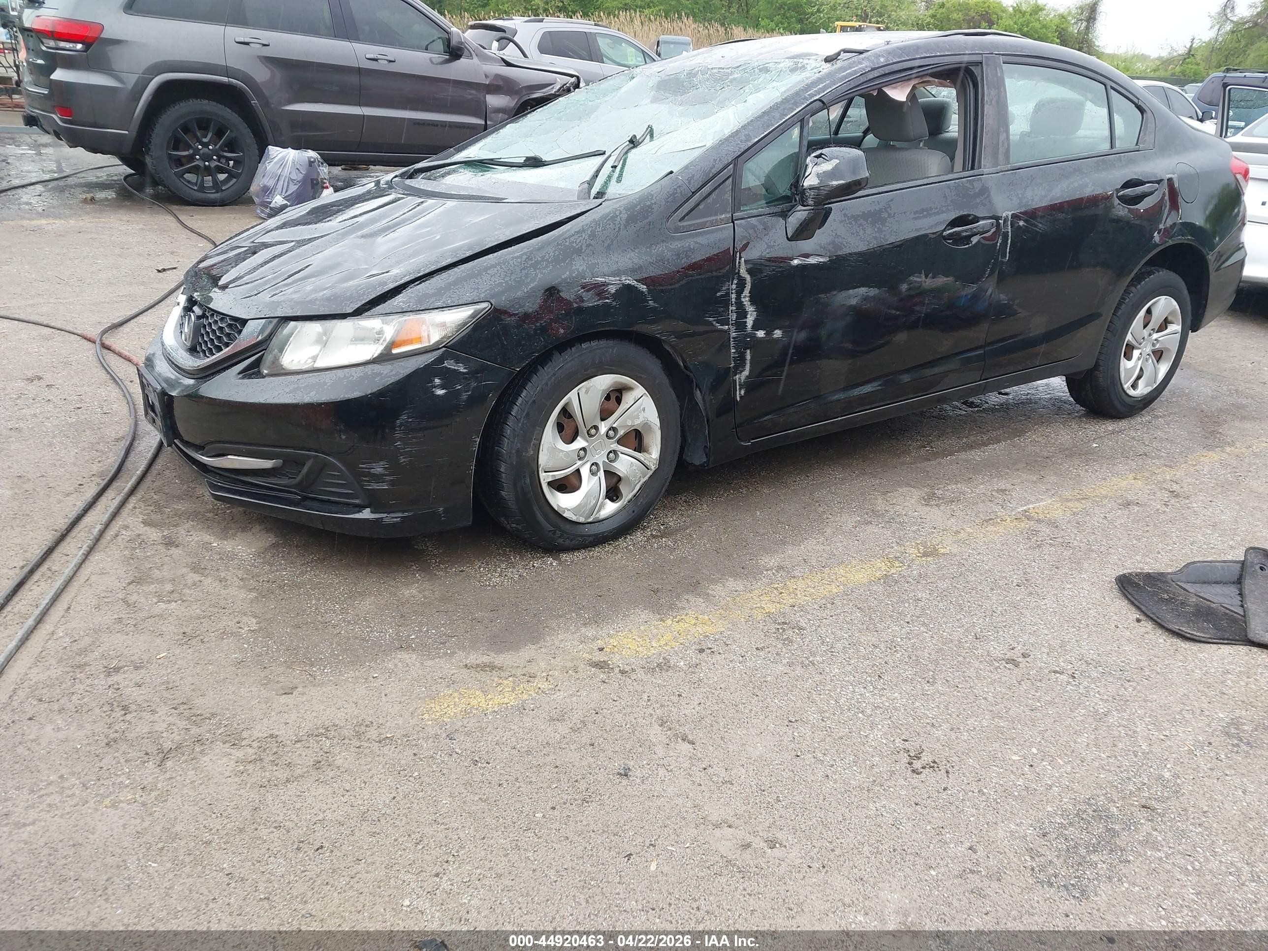 2015 Honda Civic Lx Black vin: 19XFB2F5XFE707660
