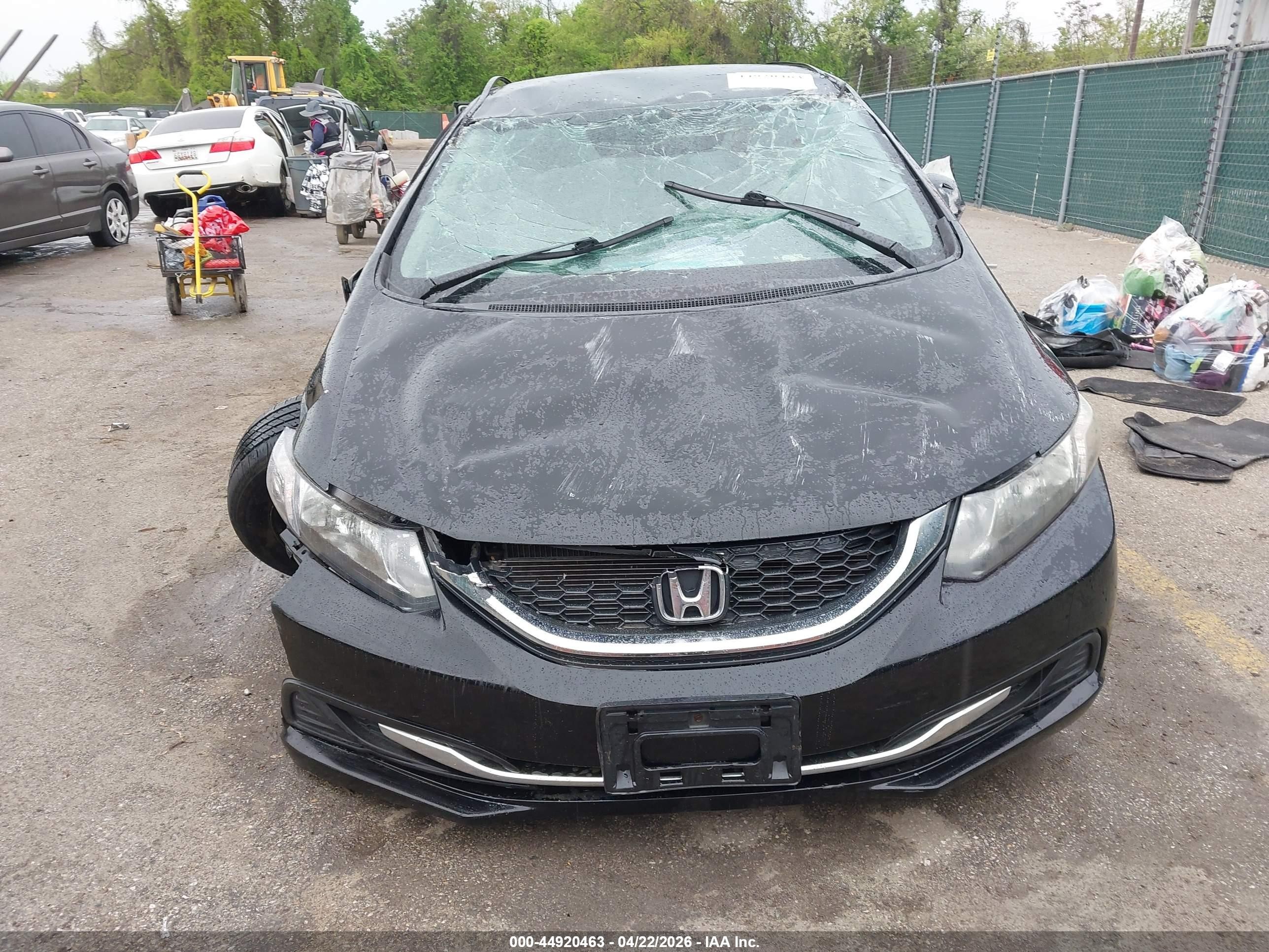 2015 Honda Civic Lx Black vin: 19XFB2F5XFE707660