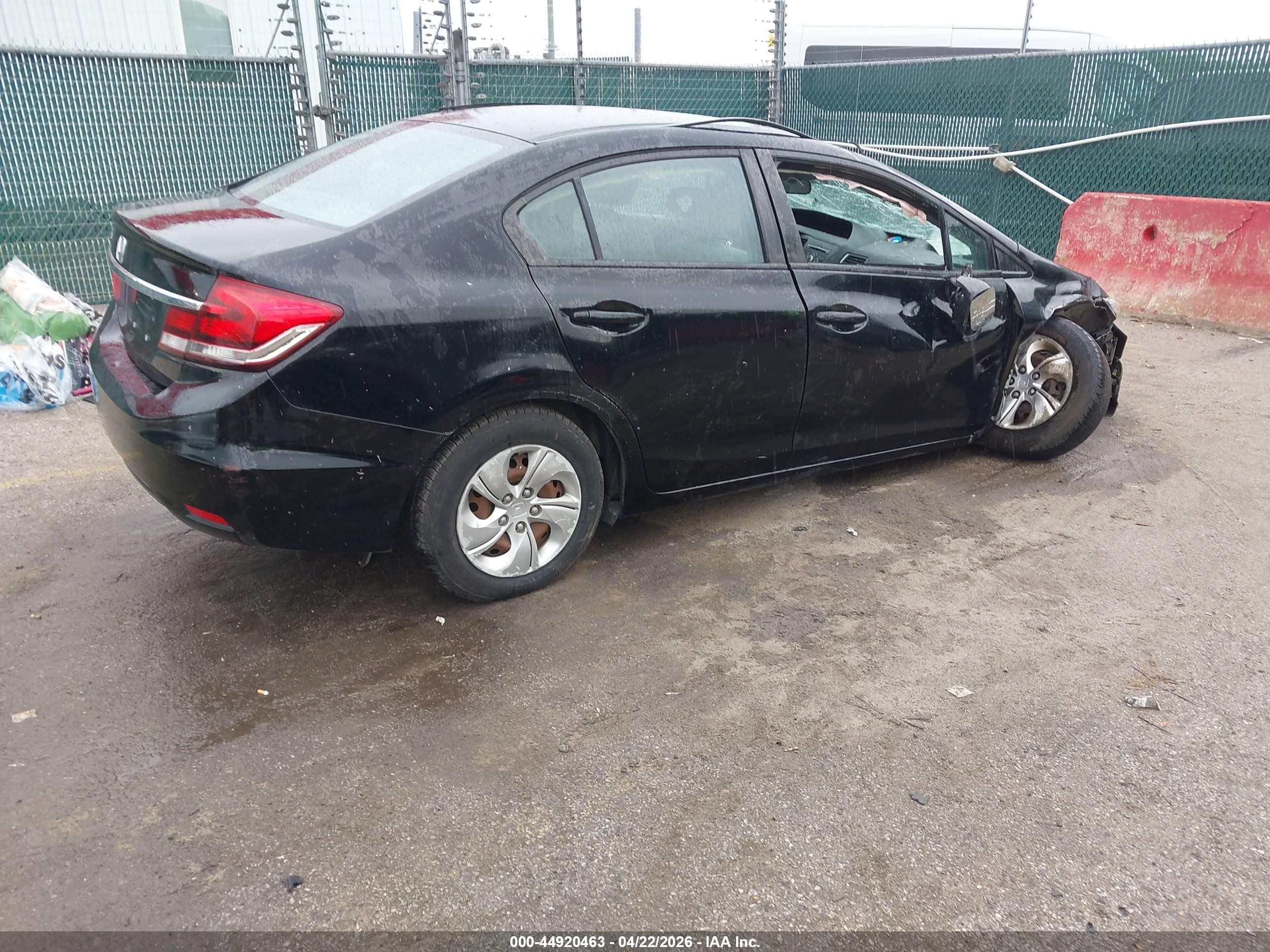 2015 Honda Civic Lx Black vin: 19XFB2F5XFE707660