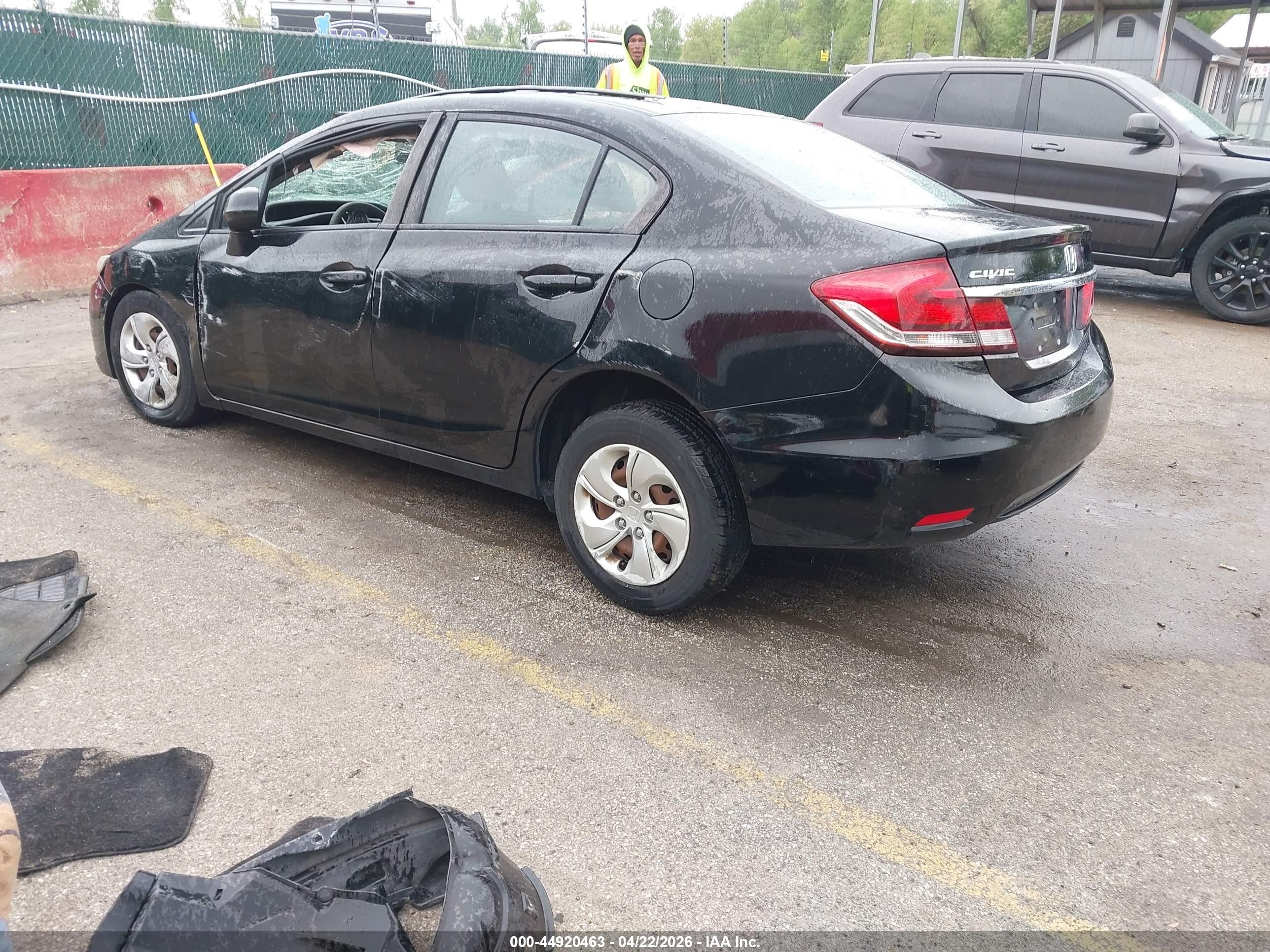 2015 Honda Civic Lx Black vin: 19XFB2F5XFE707660