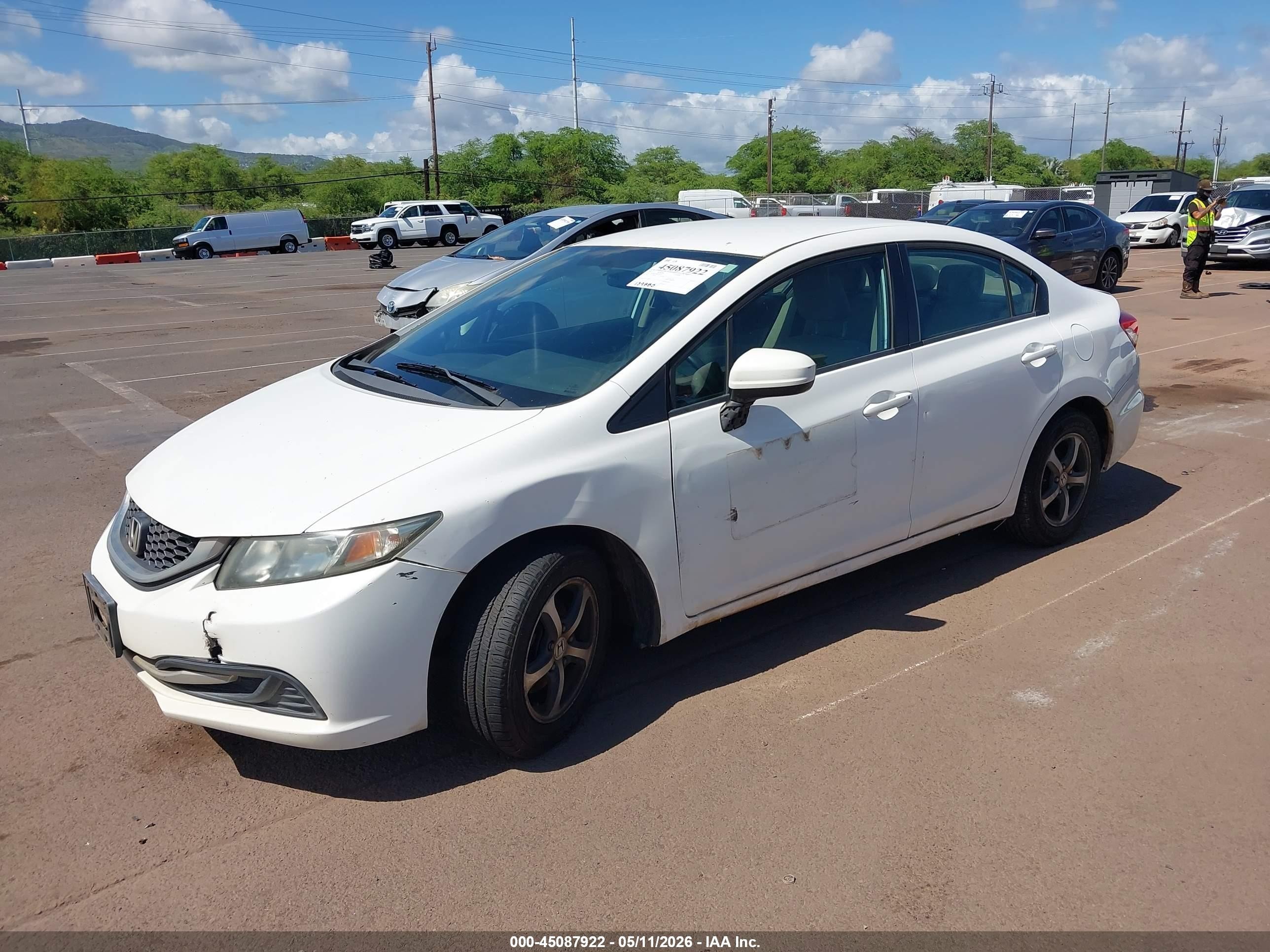 2015 Honda Civic Se White vin: 19XFB2F70FE010077
