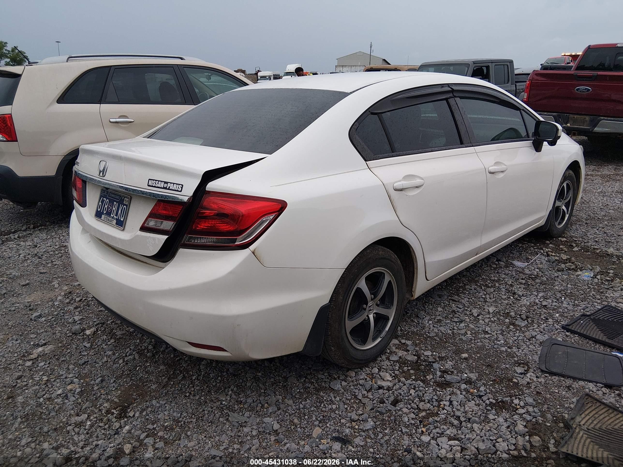 2015 Honda Civic Se White vin: 19XFB2F70FE013495