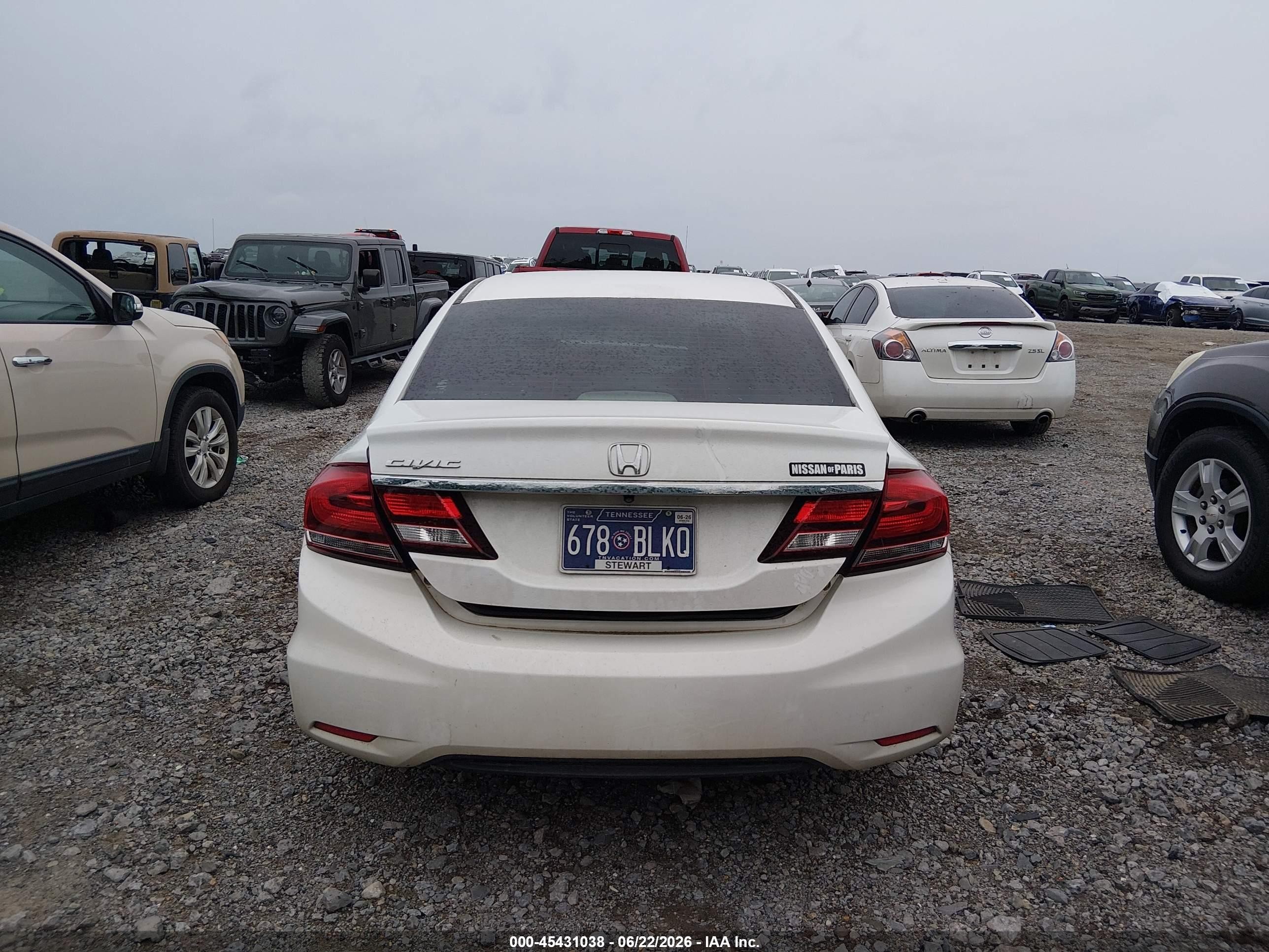 2015 Honda Civic Se White vin: 19XFB2F70FE013495