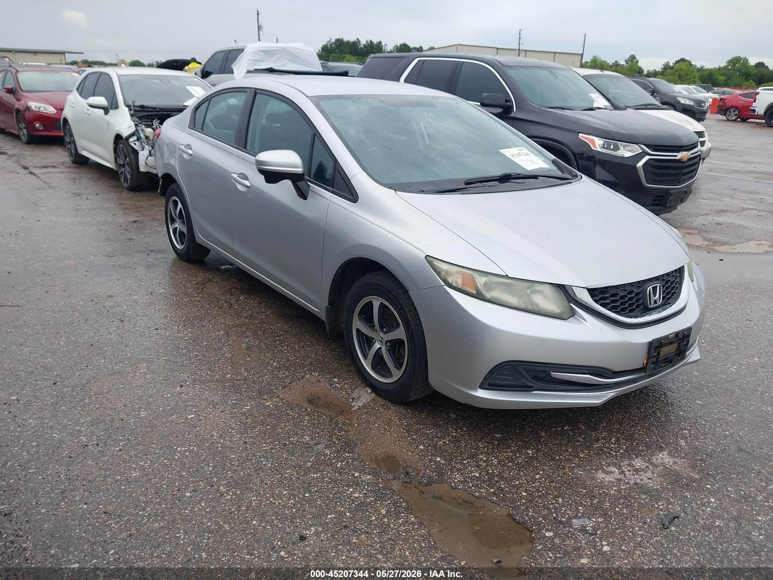 2015 Honda Civic Se Silver vin: 19XFB2F70FE040907