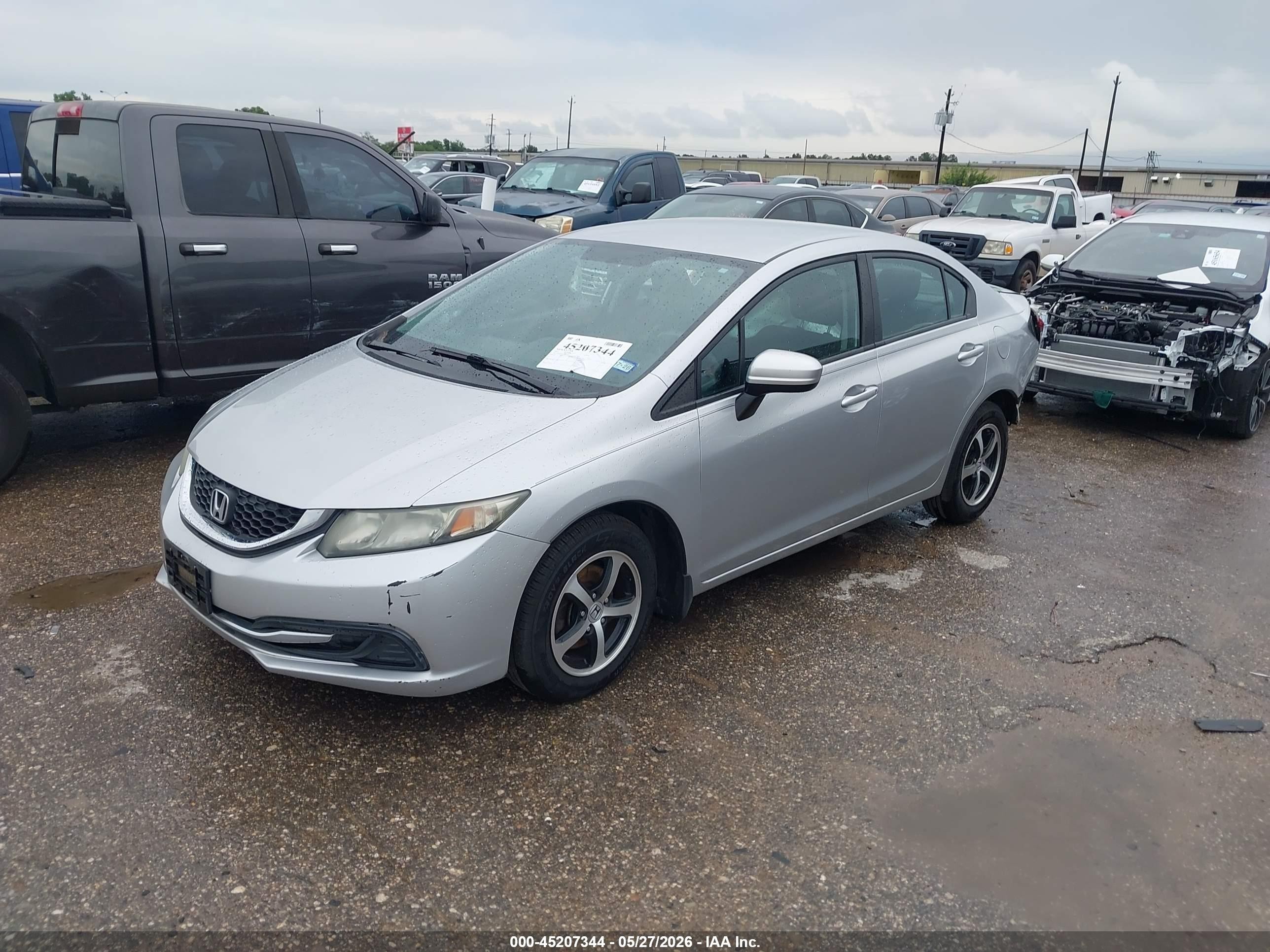 2015 Honda Civic Se Silver vin: 19XFB2F70FE040907