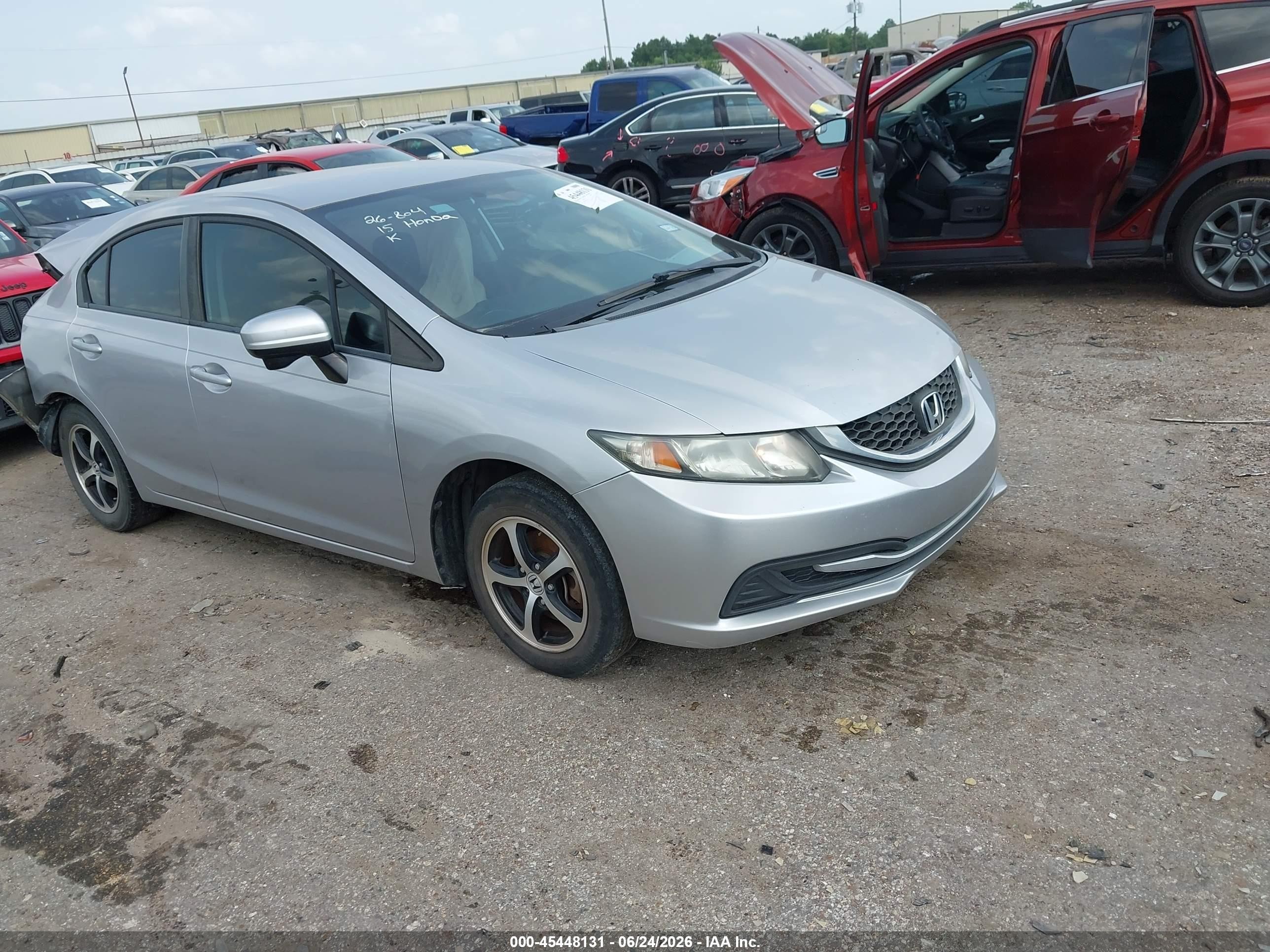 2015 Honda Civic Se Silver vin: 19XFB2F70FE093185
