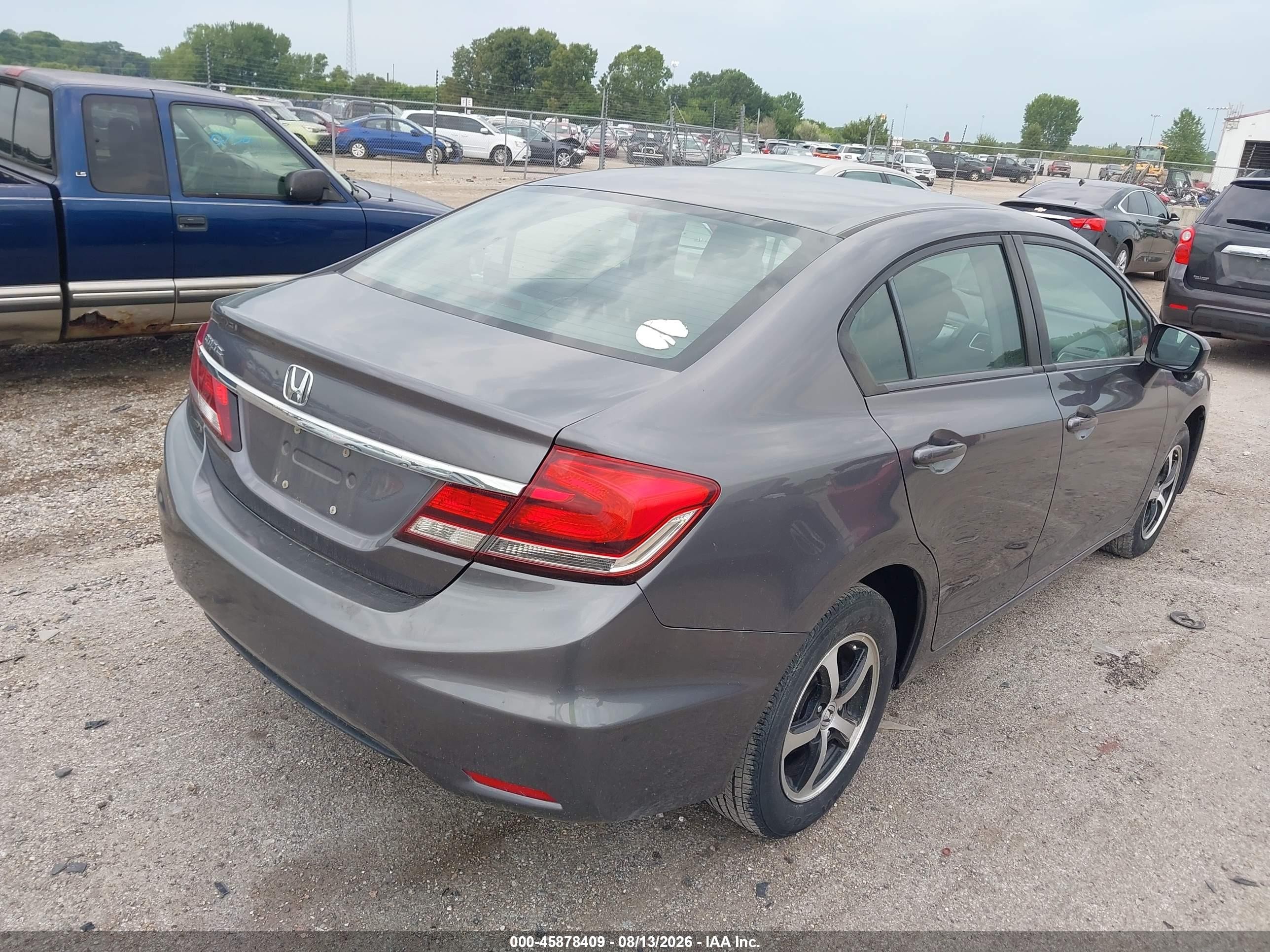2015 Honda Civic Se Gray vin: 19XFB2F70FE100281