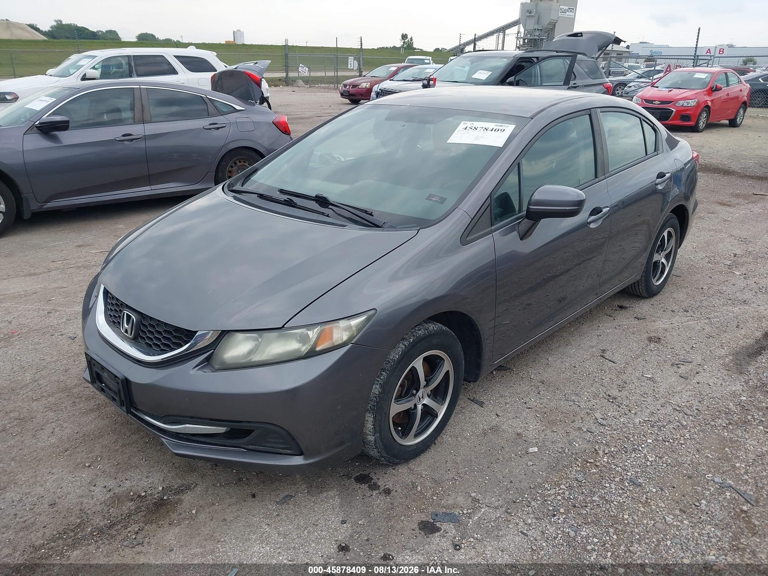 2015 Honda Civic Se Gray vin: 19XFB2F70FE100281