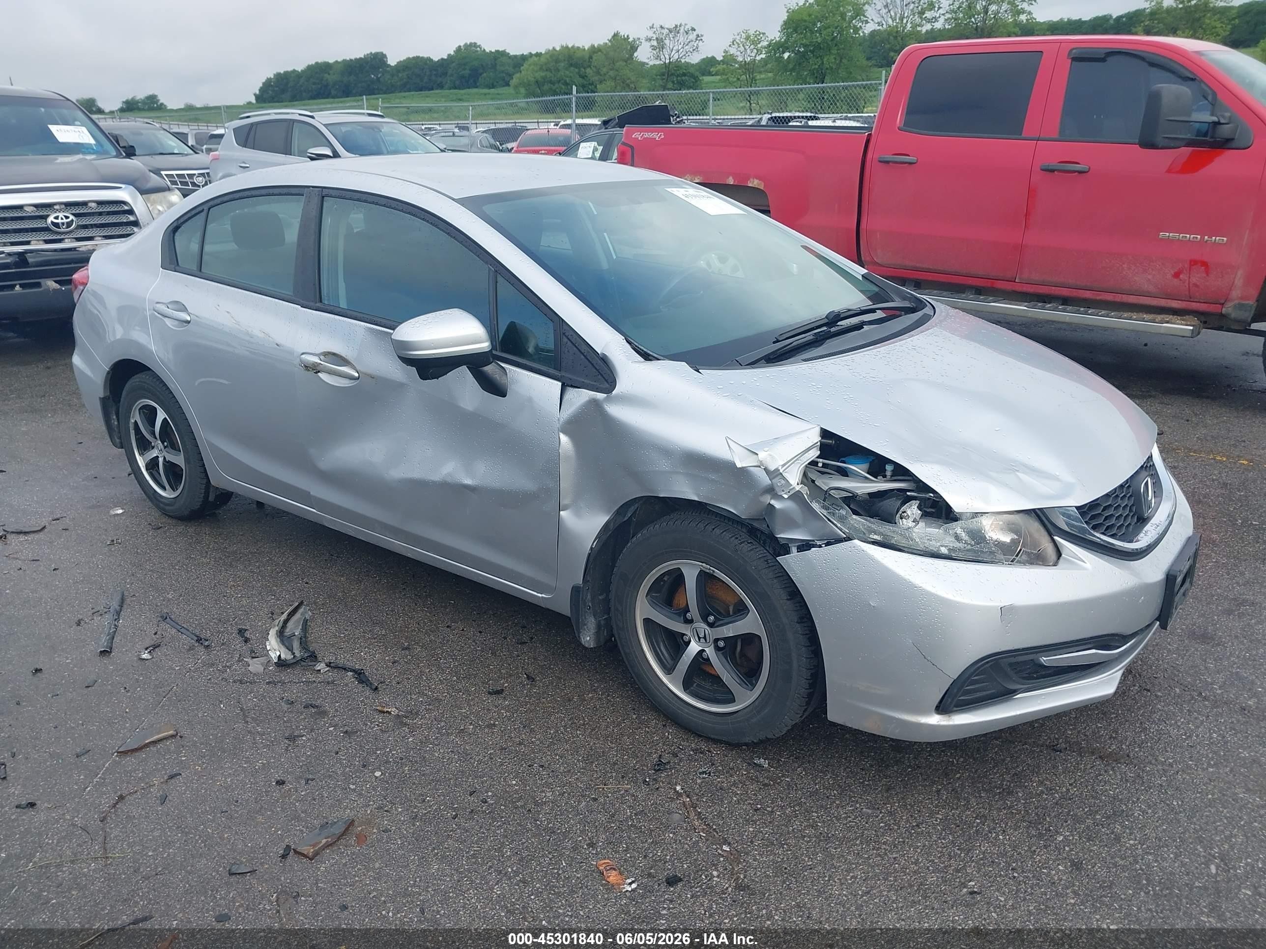 2015 Honda Civic Se Silver vin: 19XFB2F70FE101415
