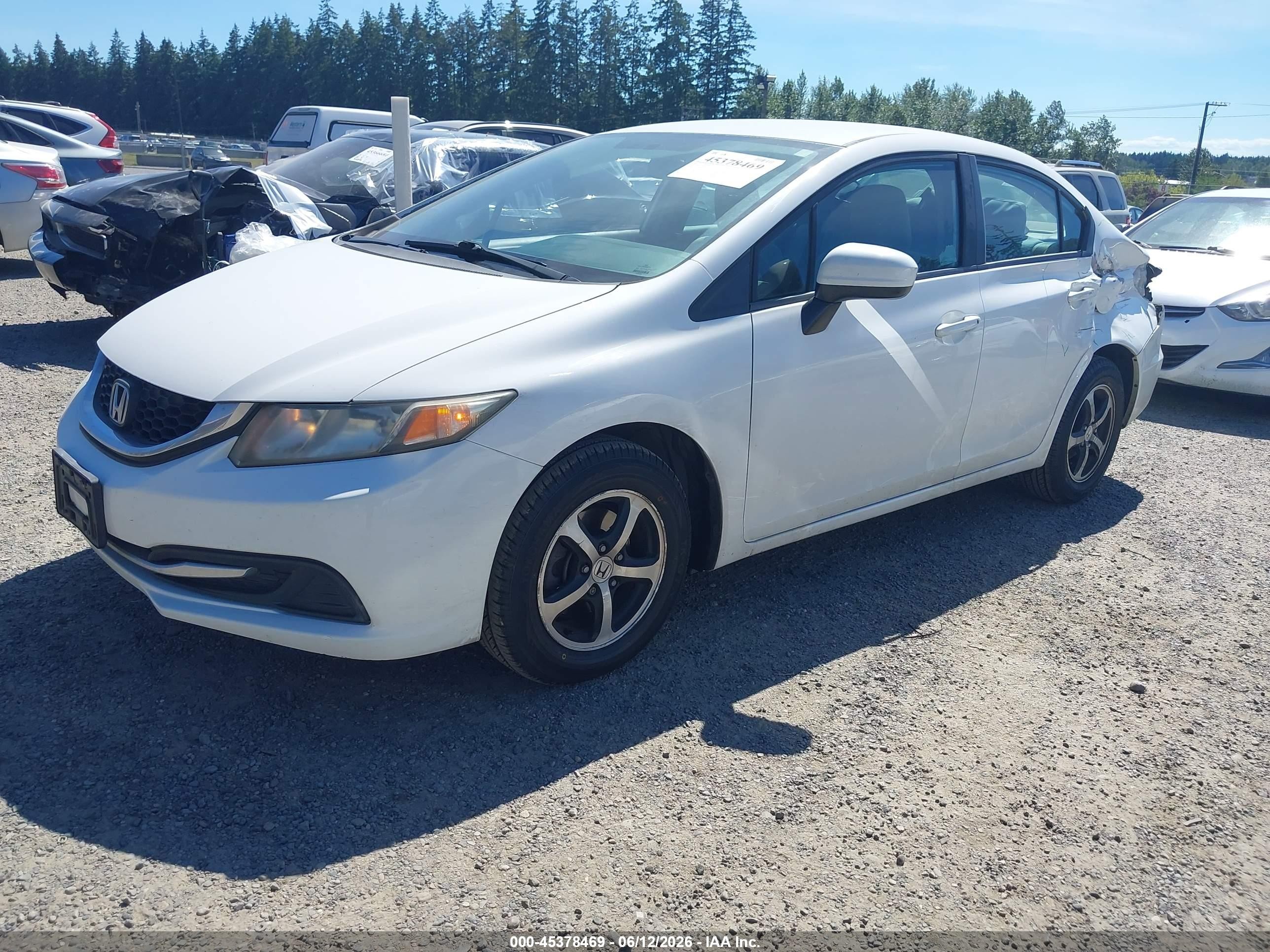2015 Honda Civic Se White vin: 19XFB2F70FE211056