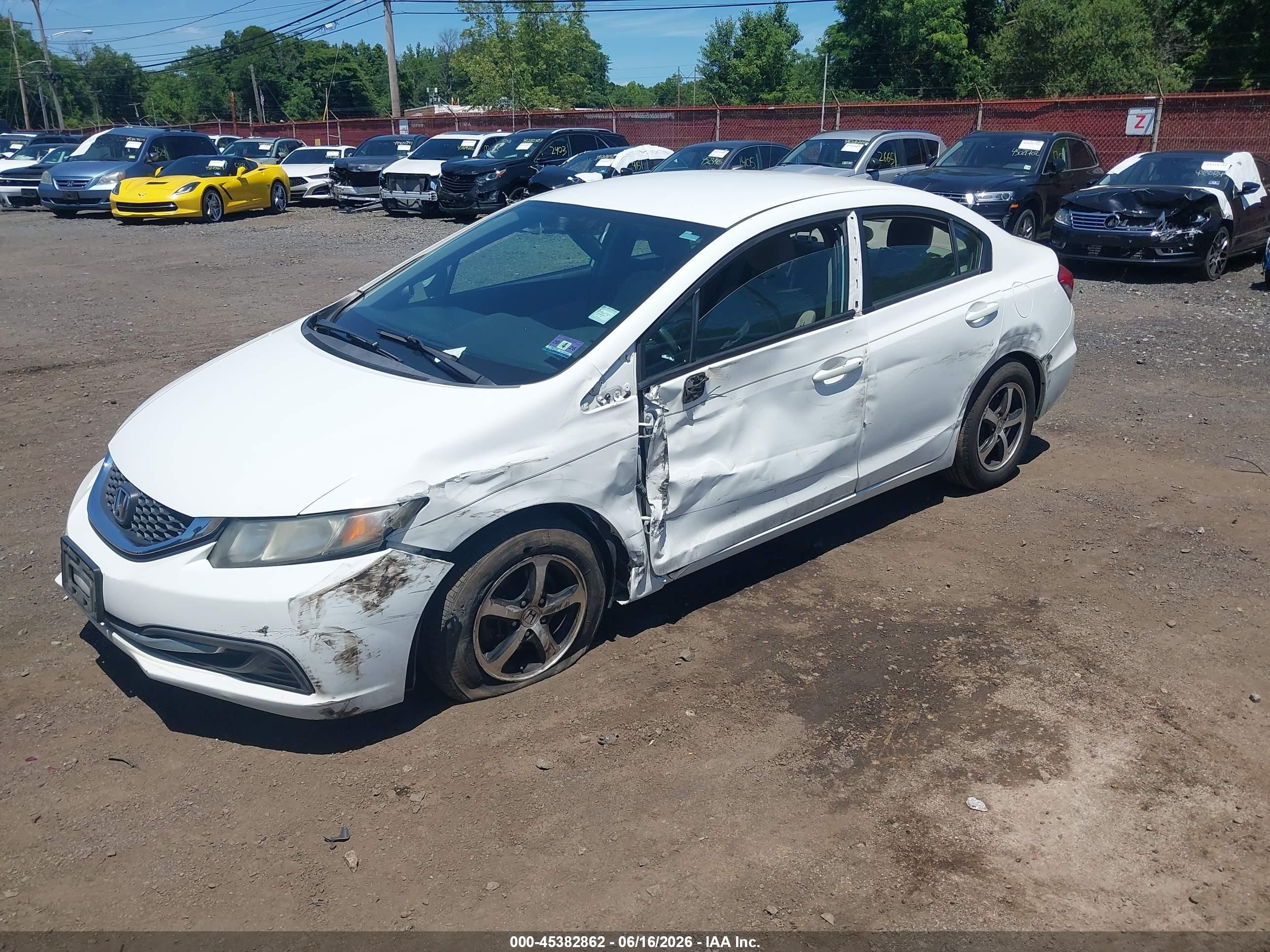 2015 Honda Civic Se White vin: 19XFB2F70FE248317