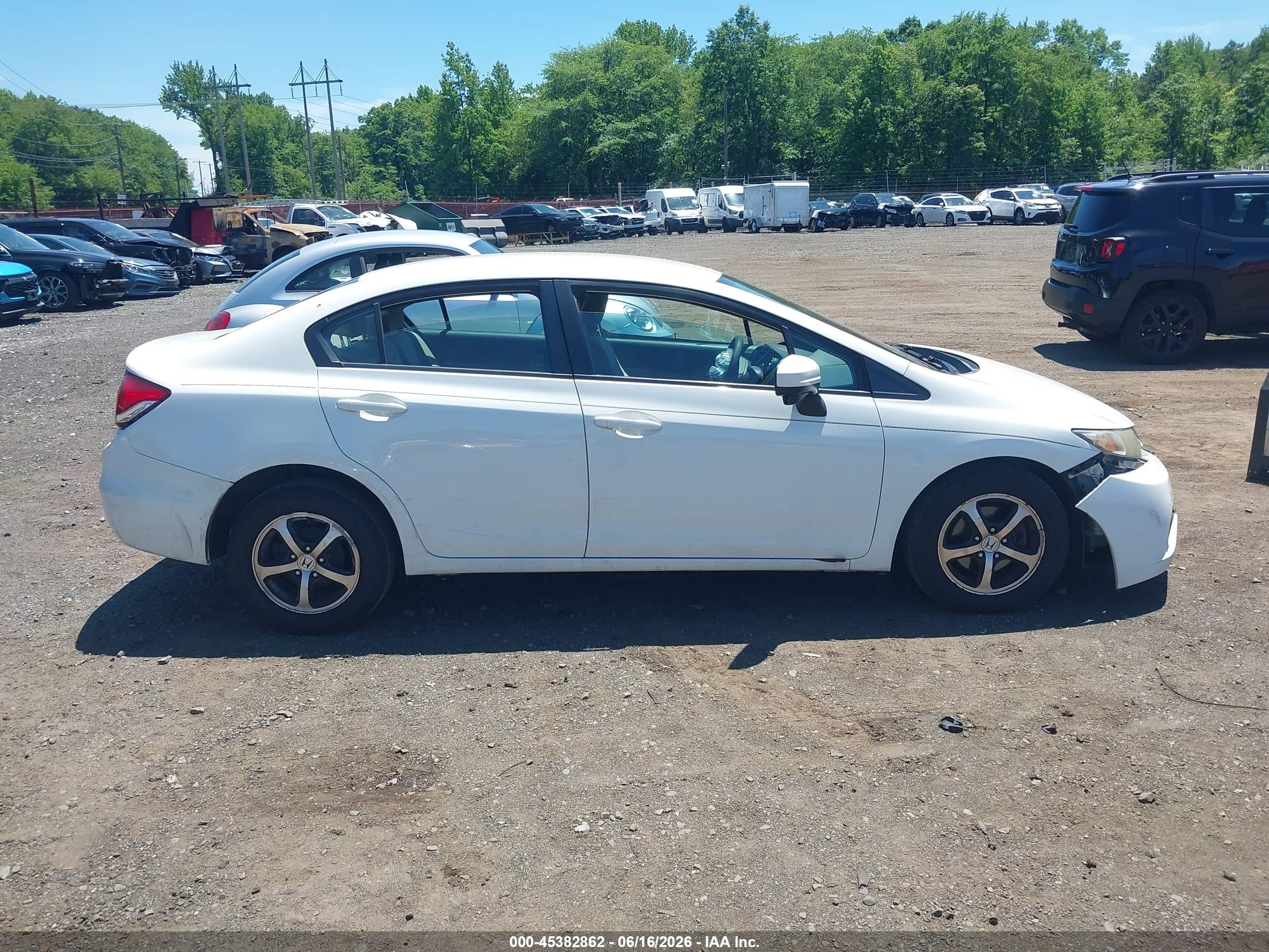 2015 Honda Civic Se White vin: 19XFB2F70FE248317