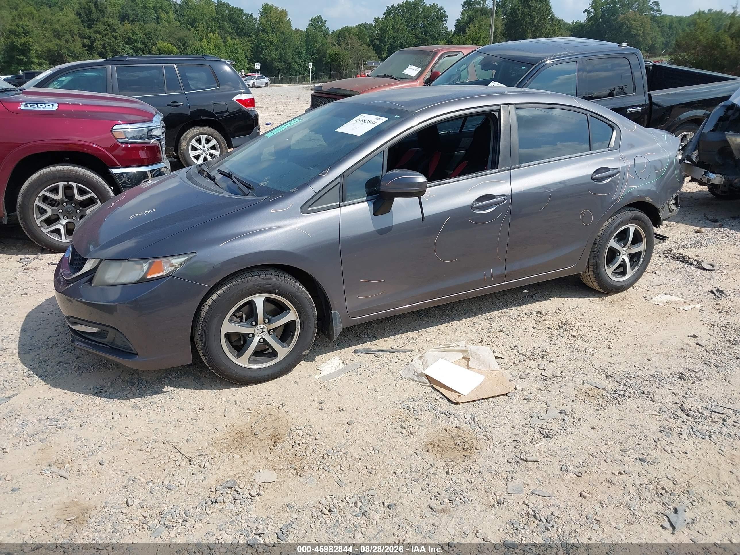 2015 Honda Civic Se Gray vin: 19XFB2F71FE027261
