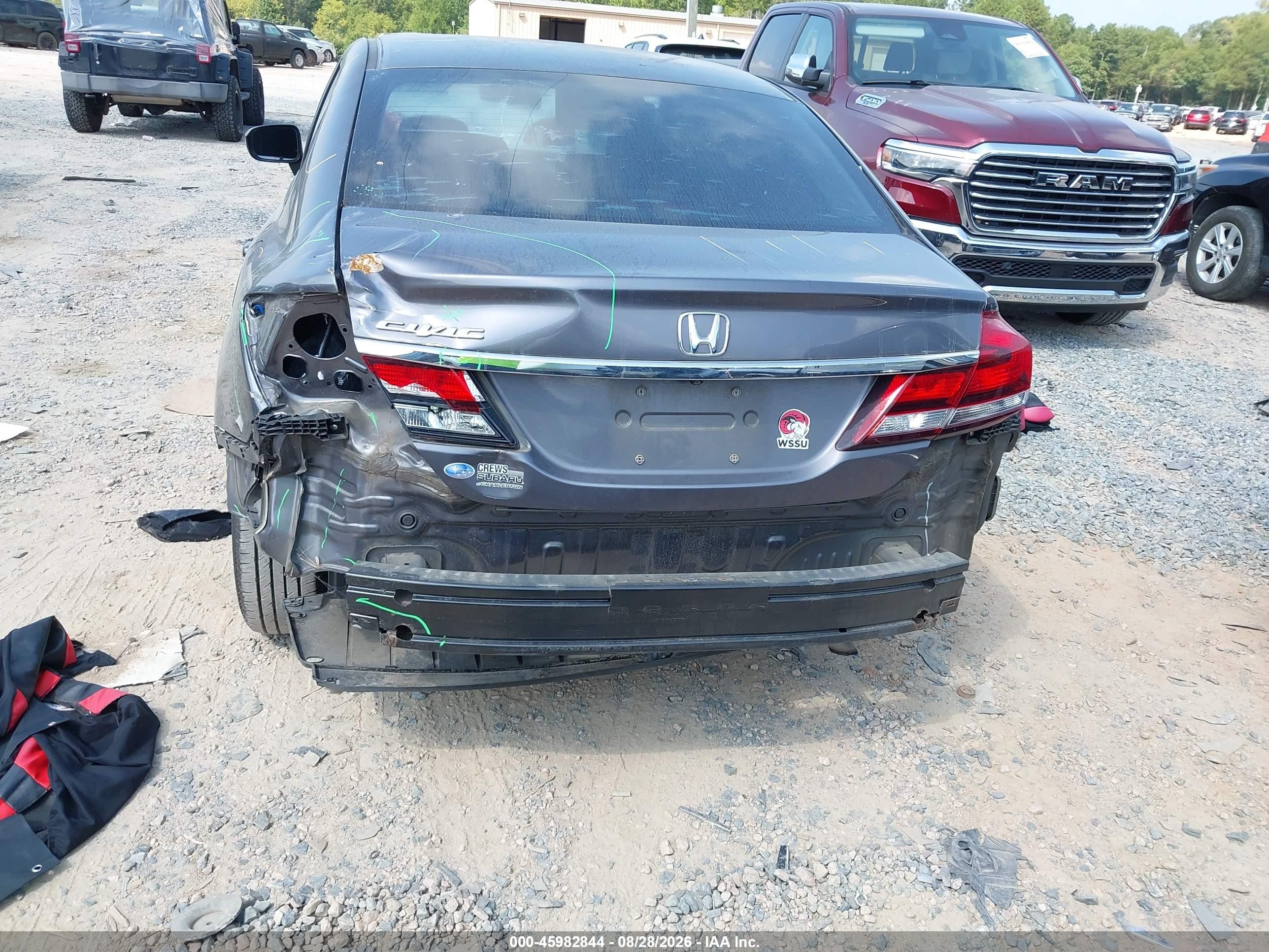 2015 Honda Civic Se Gray vin: 19XFB2F71FE027261