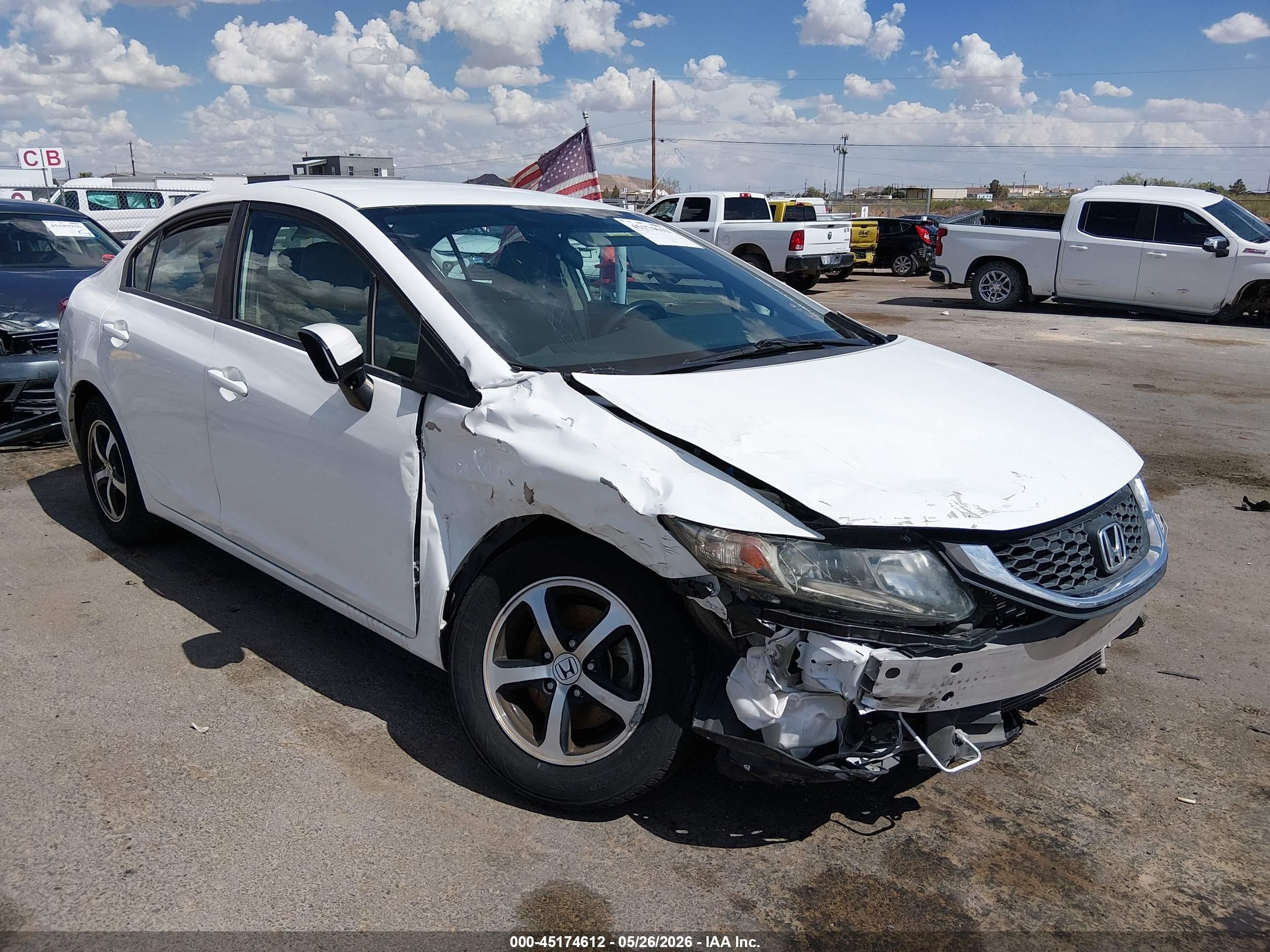2015 Honda Civic Se White vin: 19XFB2F71FE106672