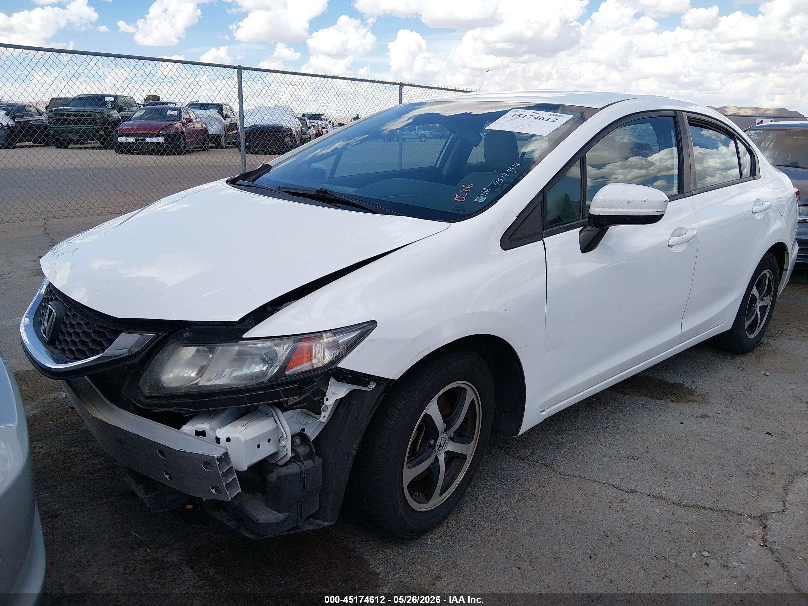 2015 Honda Civic Se White vin: 19XFB2F71FE106672