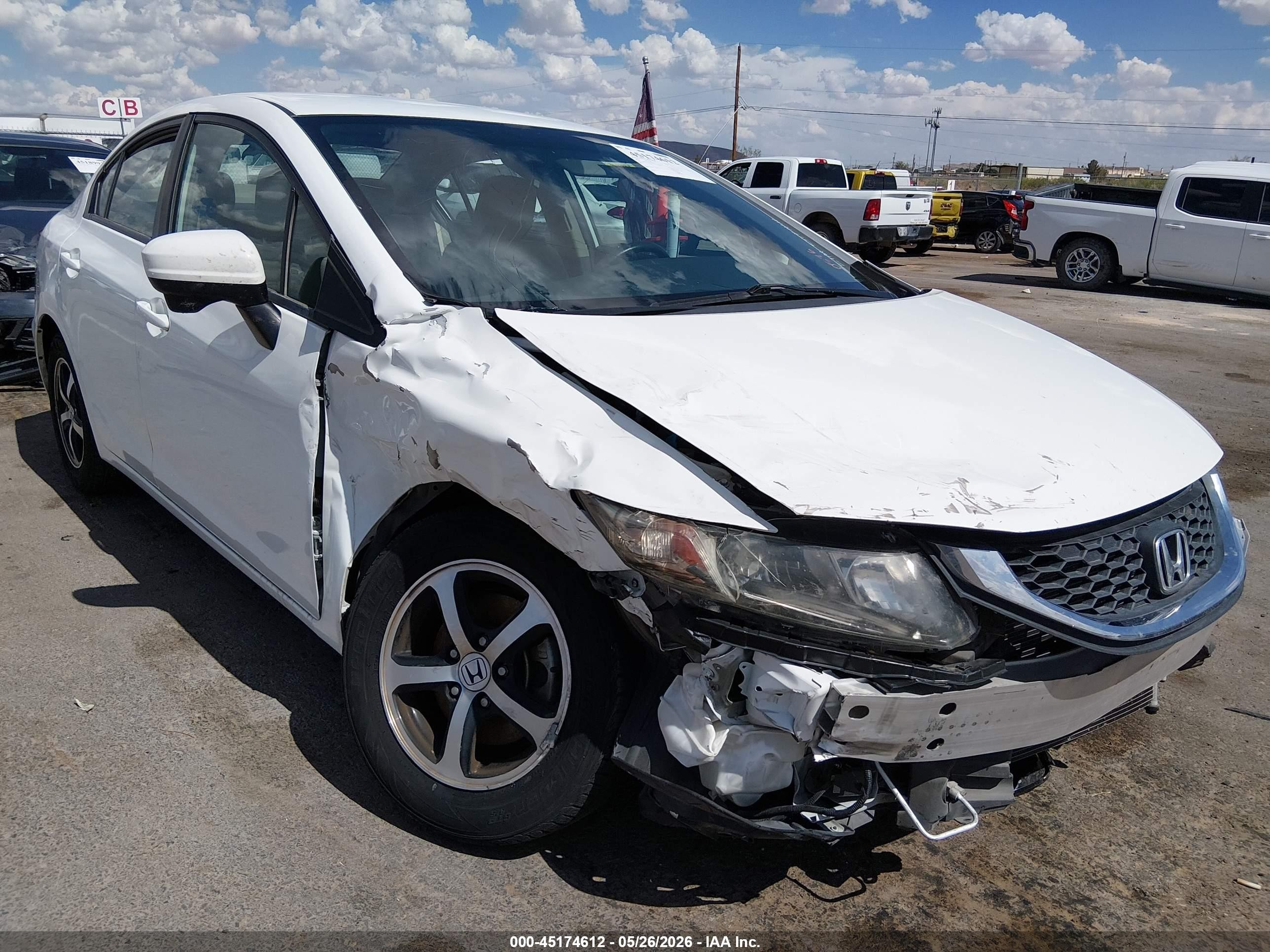 2015 Honda Civic Se White vin: 19XFB2F71FE106672
