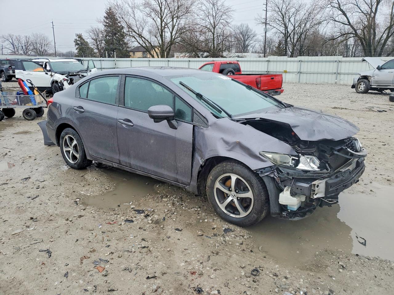 2015 Honda Civic Se Gray vin: 19XFB2F71FE292732