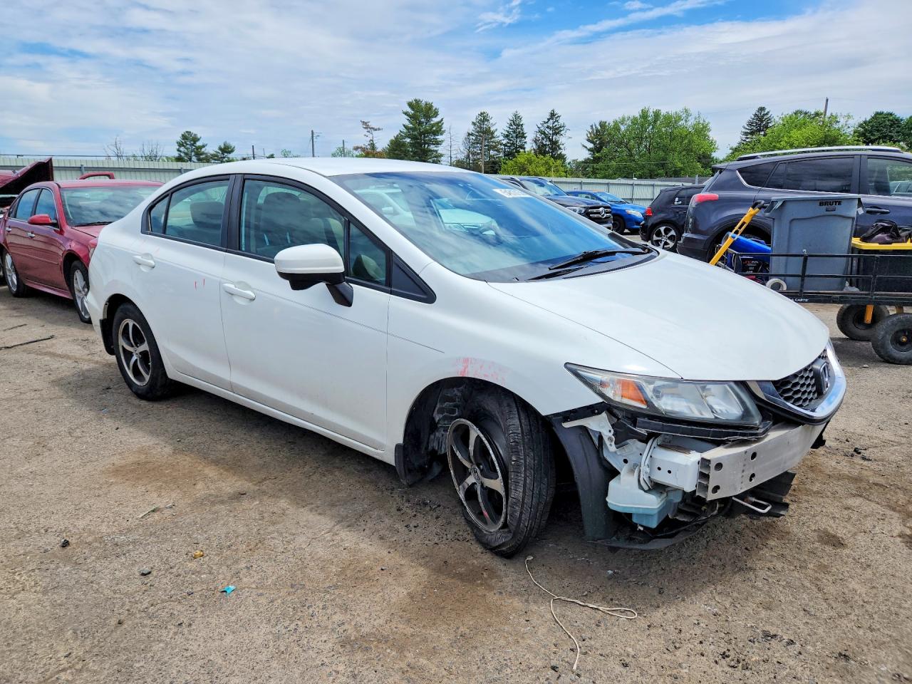 2015 Honda Civic Se White vin: 19XFB2F72FE250831