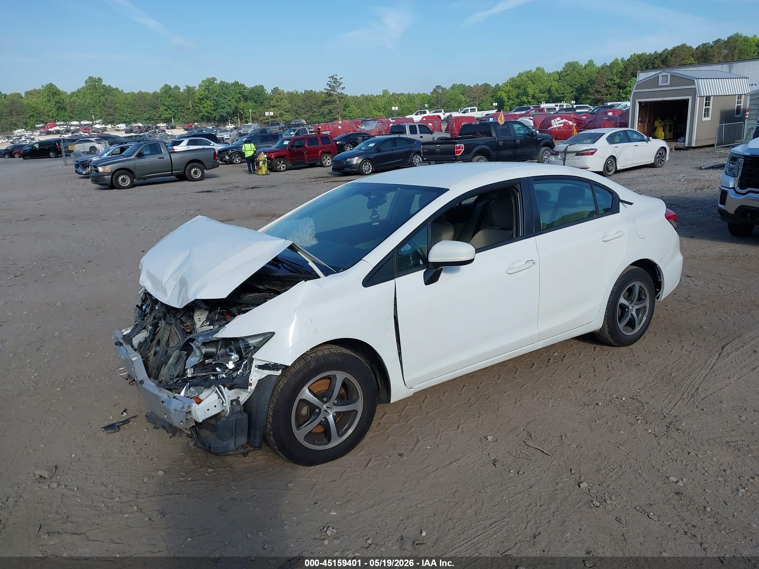 2015 Honda Civic Se White vin: 19XFB2F72FE273428