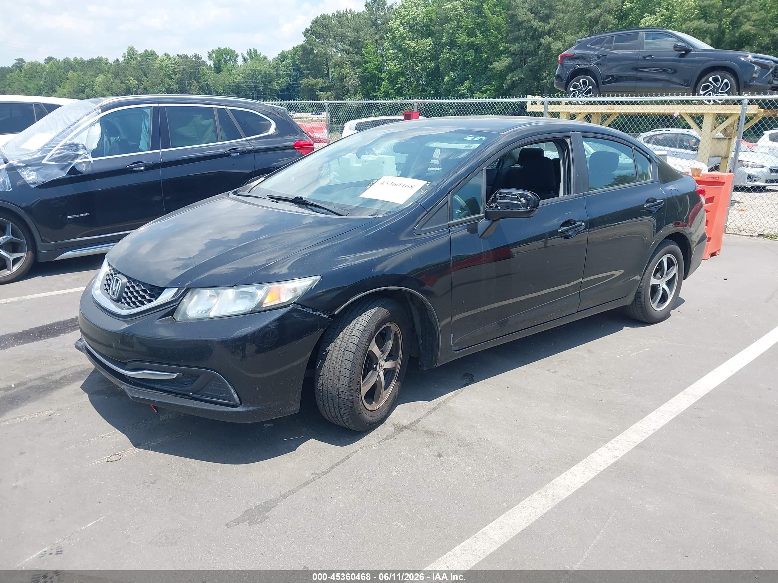 2015 Honda Civic Se Black vin: 19XFB2F73FE088000