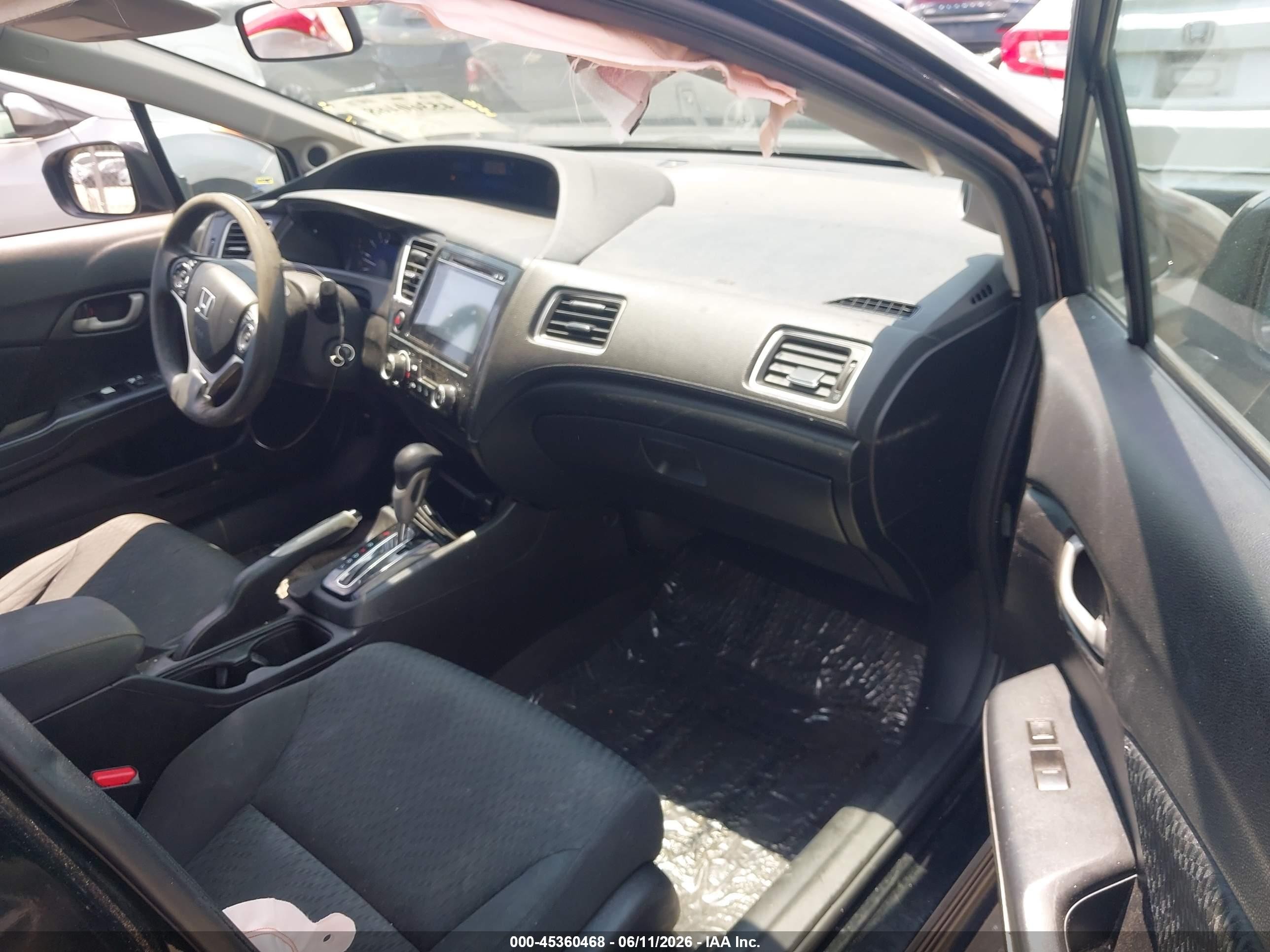 2015 Honda Civic Se Black vin: 19XFB2F73FE088000