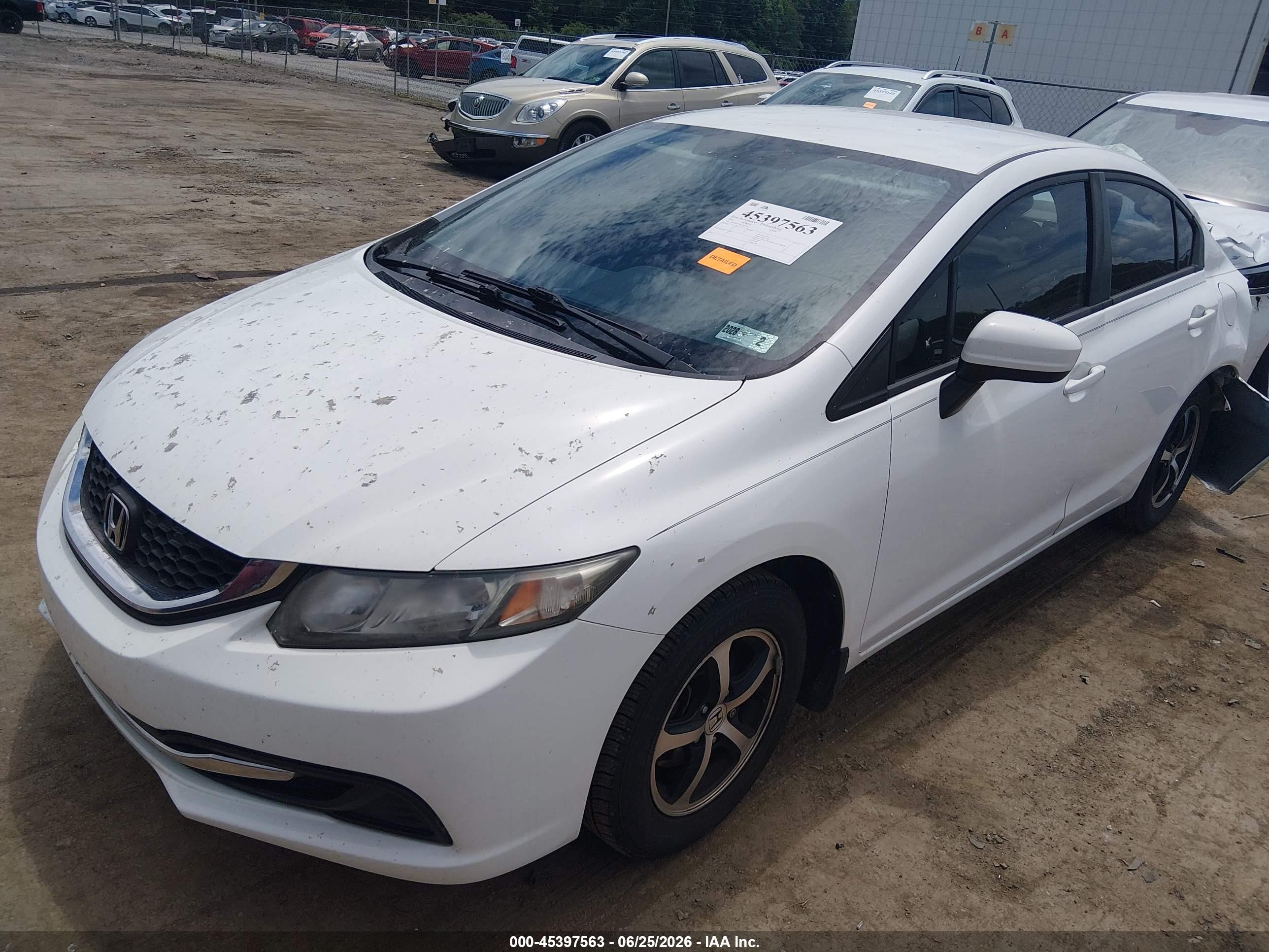 2015 Honda Civic Se White vin: 19XFB2F74FE067995