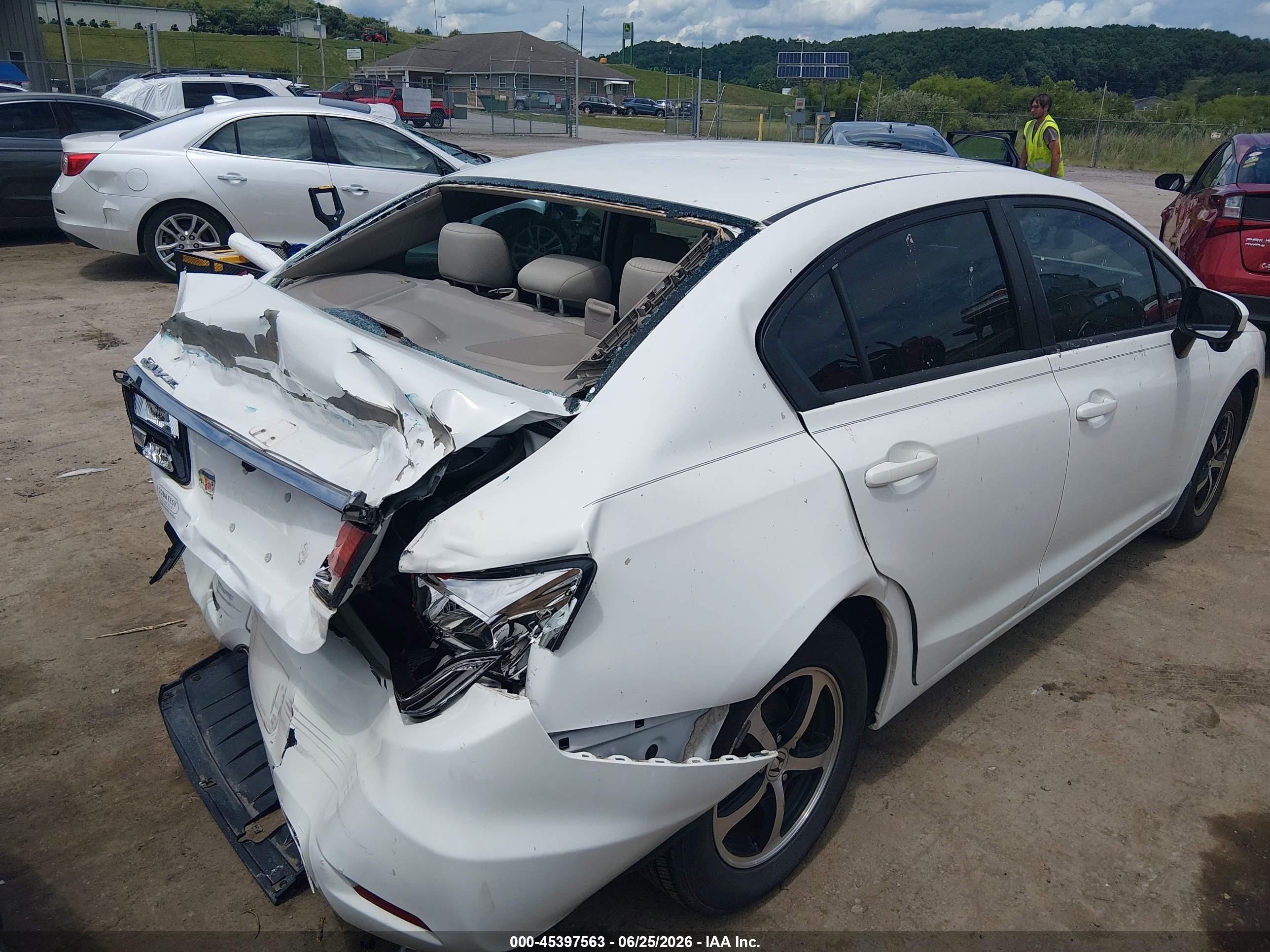 2015 Honda Civic Se White vin: 19XFB2F74FE067995