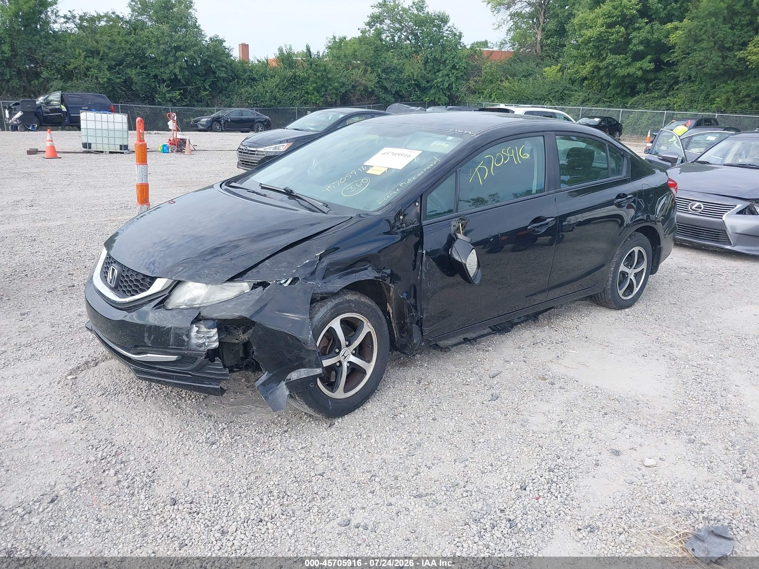 2015 Honda Civic Se Black vin: 19XFB2F74FE078169